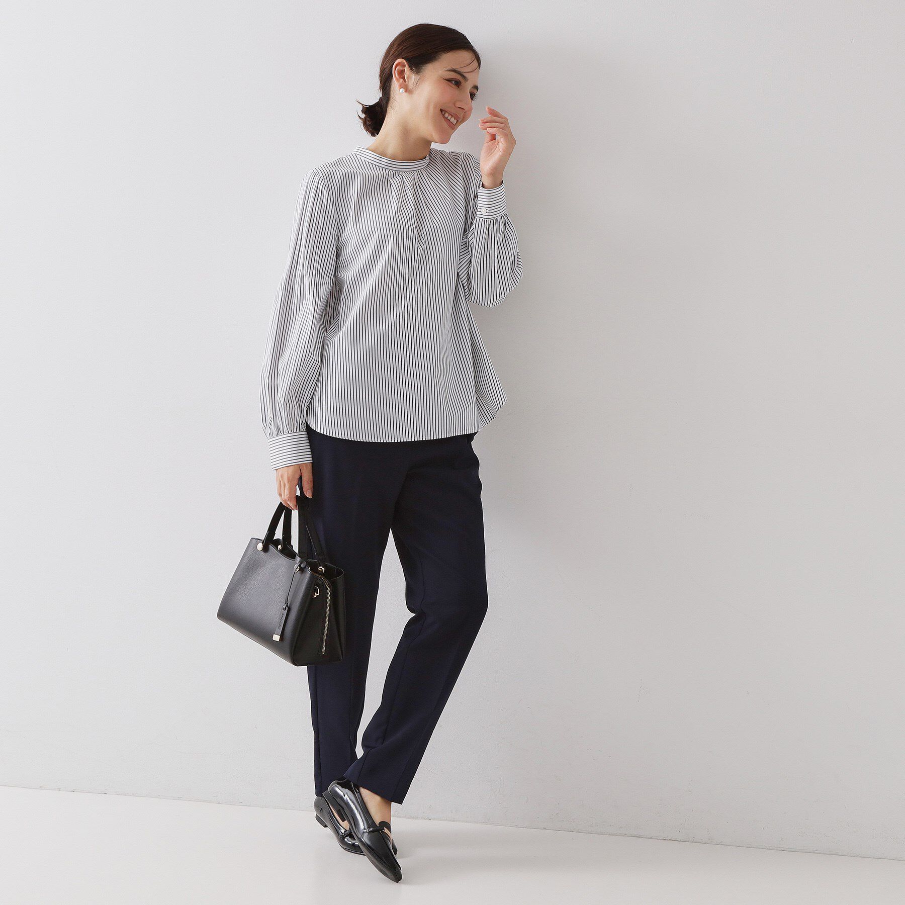 OPAQUE.CLIP「《通勤セットアップ対応》 テーパードパンツダブルクロス【洗濯機OK】」|その他|