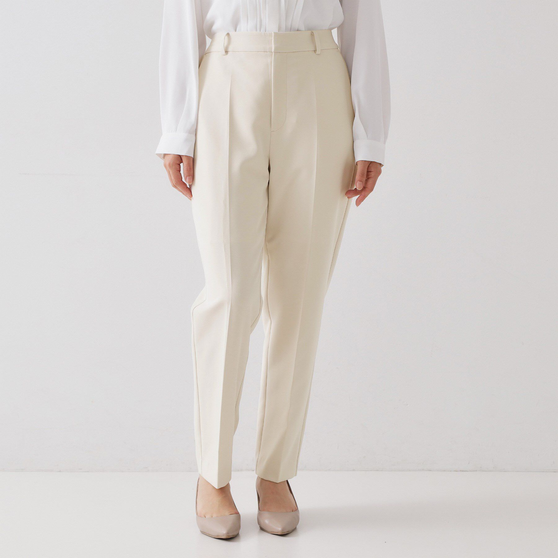 OPAQUE.CLIP「《通勤セットアップ対応》 テーパードパンツダブルクロス【洗濯機OK】」|その他|