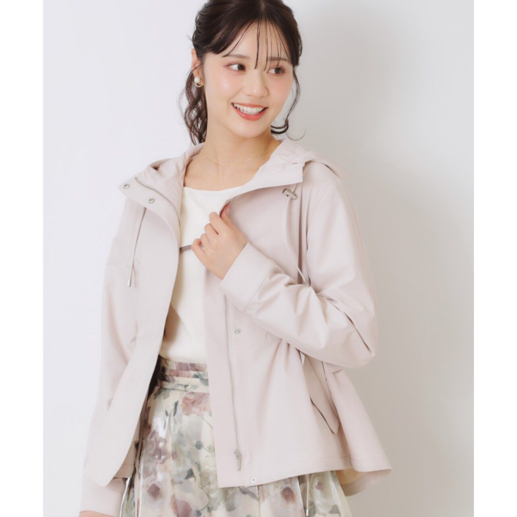 Couture broach「【2025春新作・撥水】愛されマンパ」|ブルゾン・スタジャン|グレージュ(050)