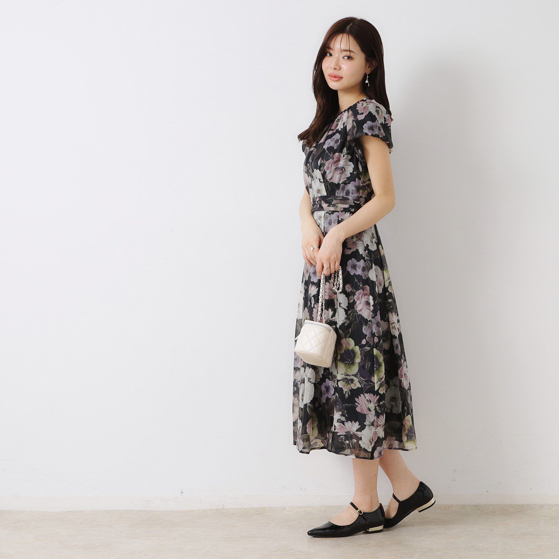 Couture broach「【花柄・一枚で着映える・細見え】Summerオーガンフルールワンピース」|ワンピース|