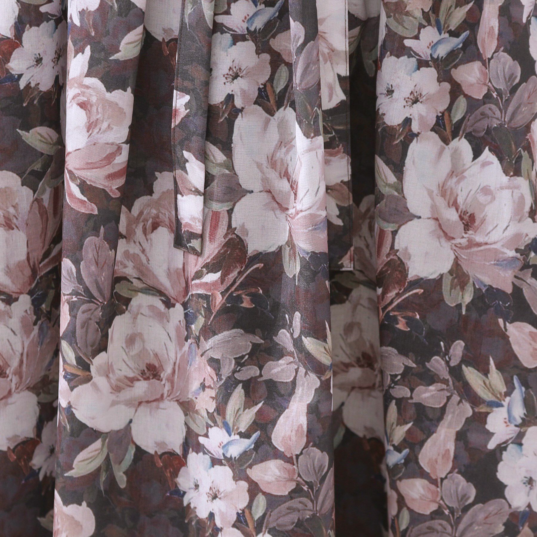 Couture broach「【きれいめ・通勤】細リボン付きパレットボイルスカート」|スカート|