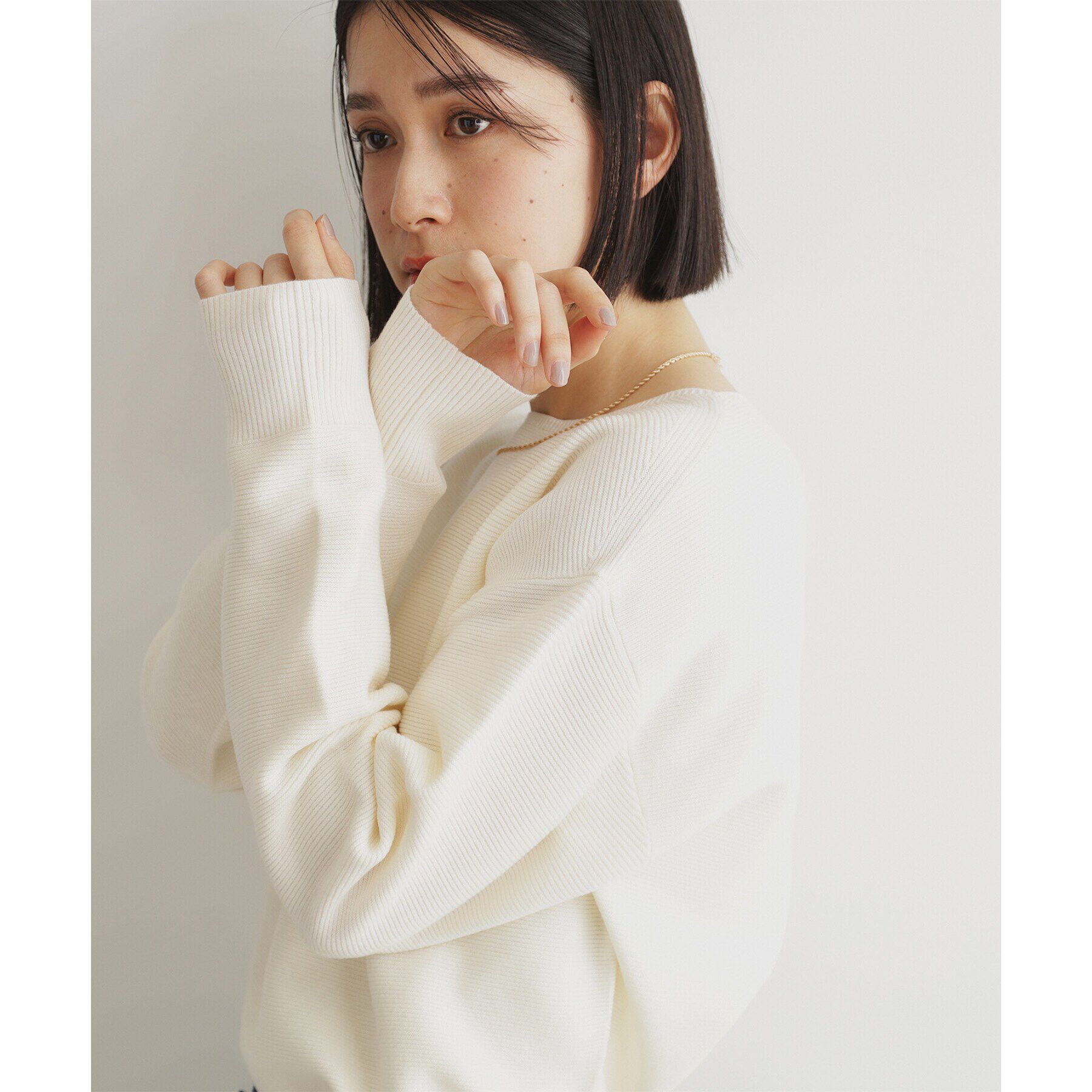 THE SHOP TK「【毛玉になりにくい/蓄熱性】春色_美人ガーターニット/洗える/体形カバー」|ニット・セーター|