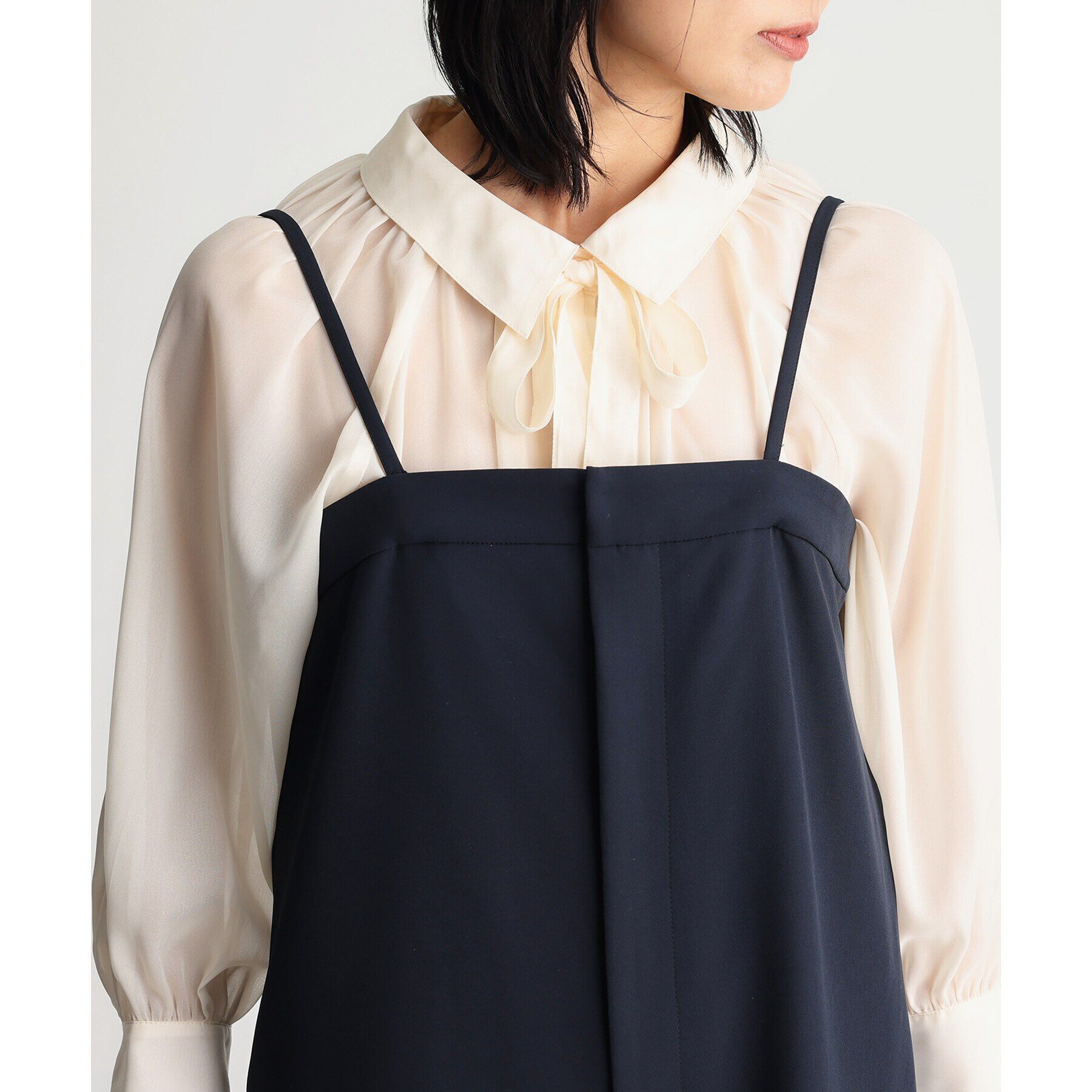 THE SHOP TK「【汚れ防止/シワになりにくい/セレモニー/通勤】ダブルクロスサロペット/洗える/サスティナブル」|オールインワン|