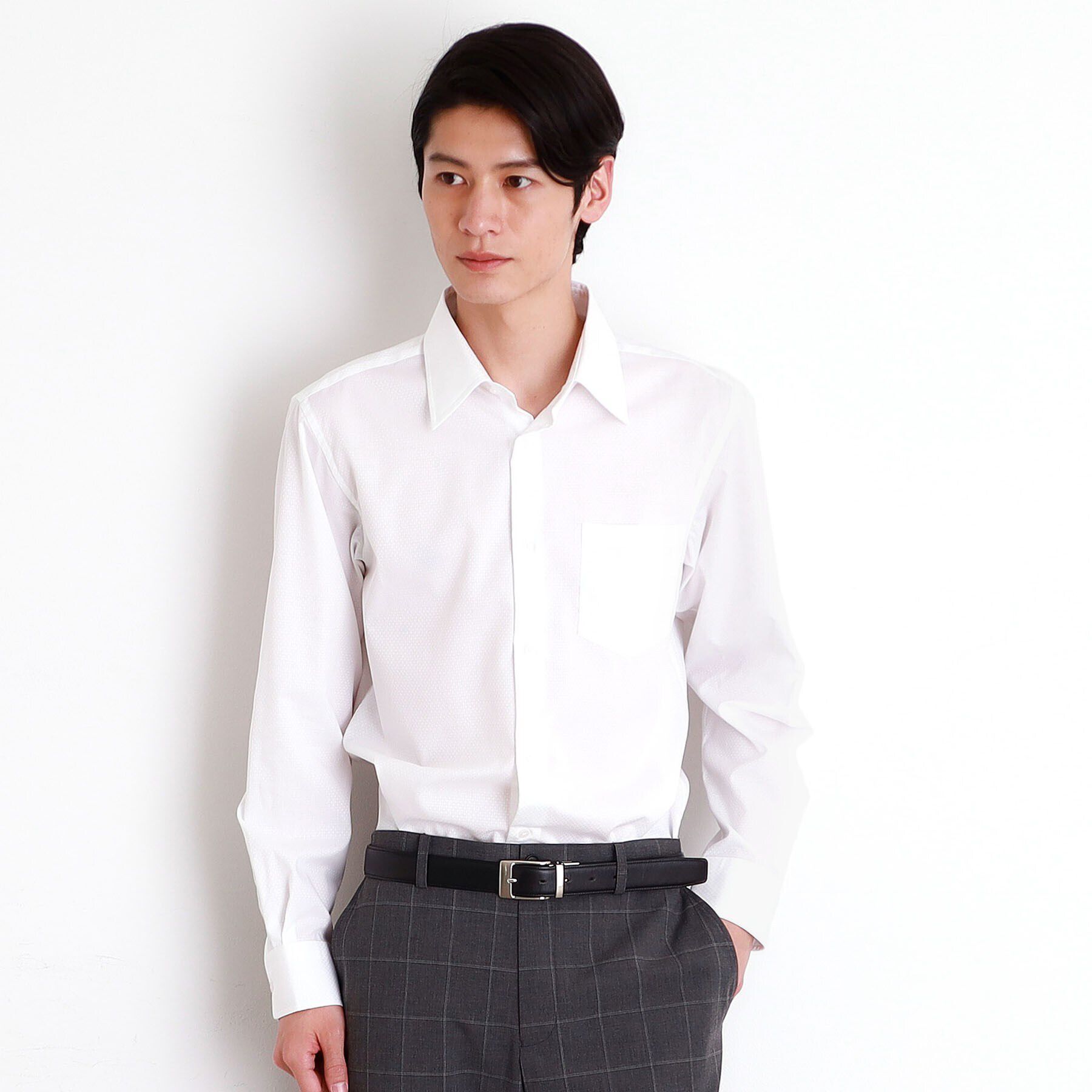 THE SHOP TK「ドレスドビーシャツ」|シャツ・ブラウス|オフホワイト(003