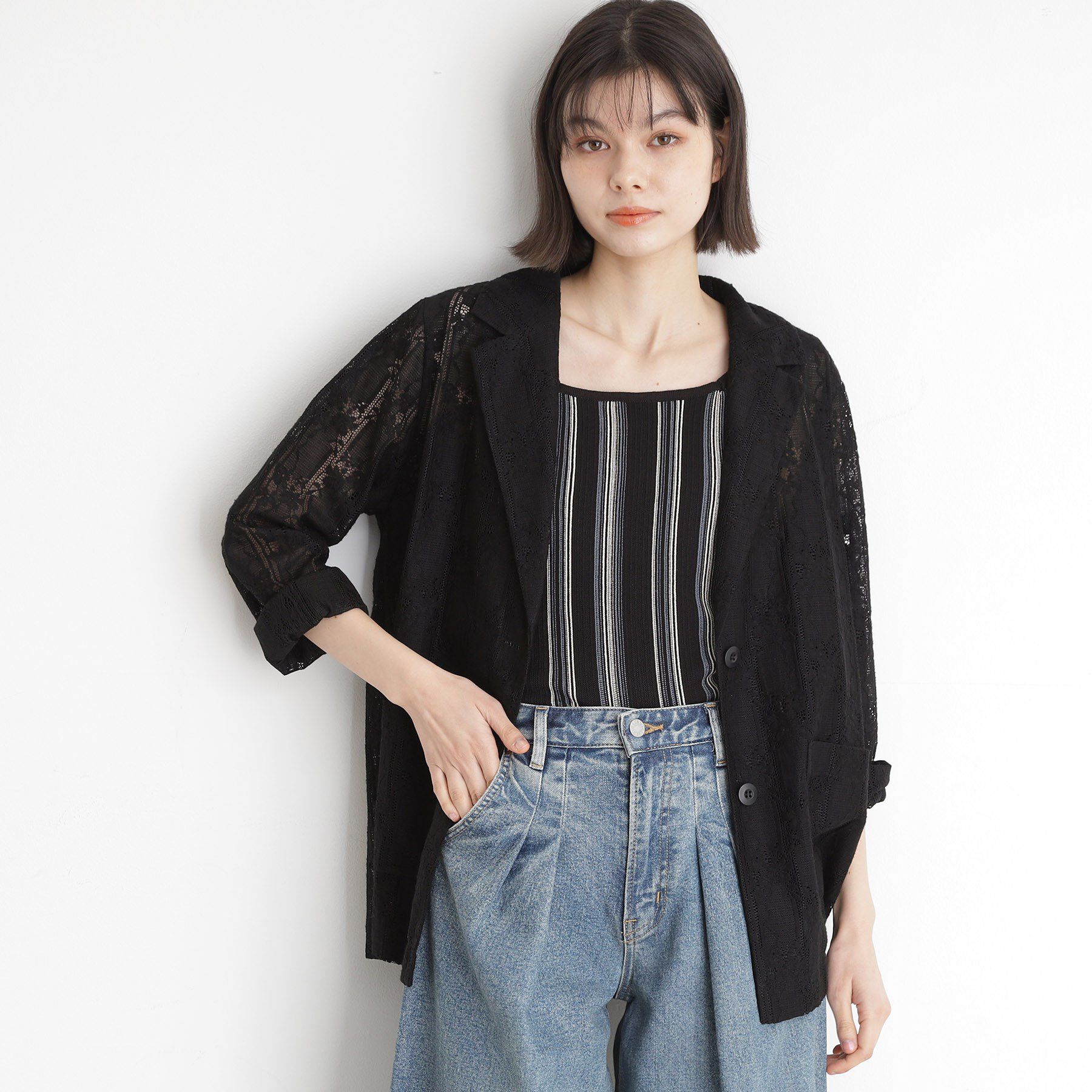 THE SHOP TK「レーステーラードジャケット」|テーラードジャケット|