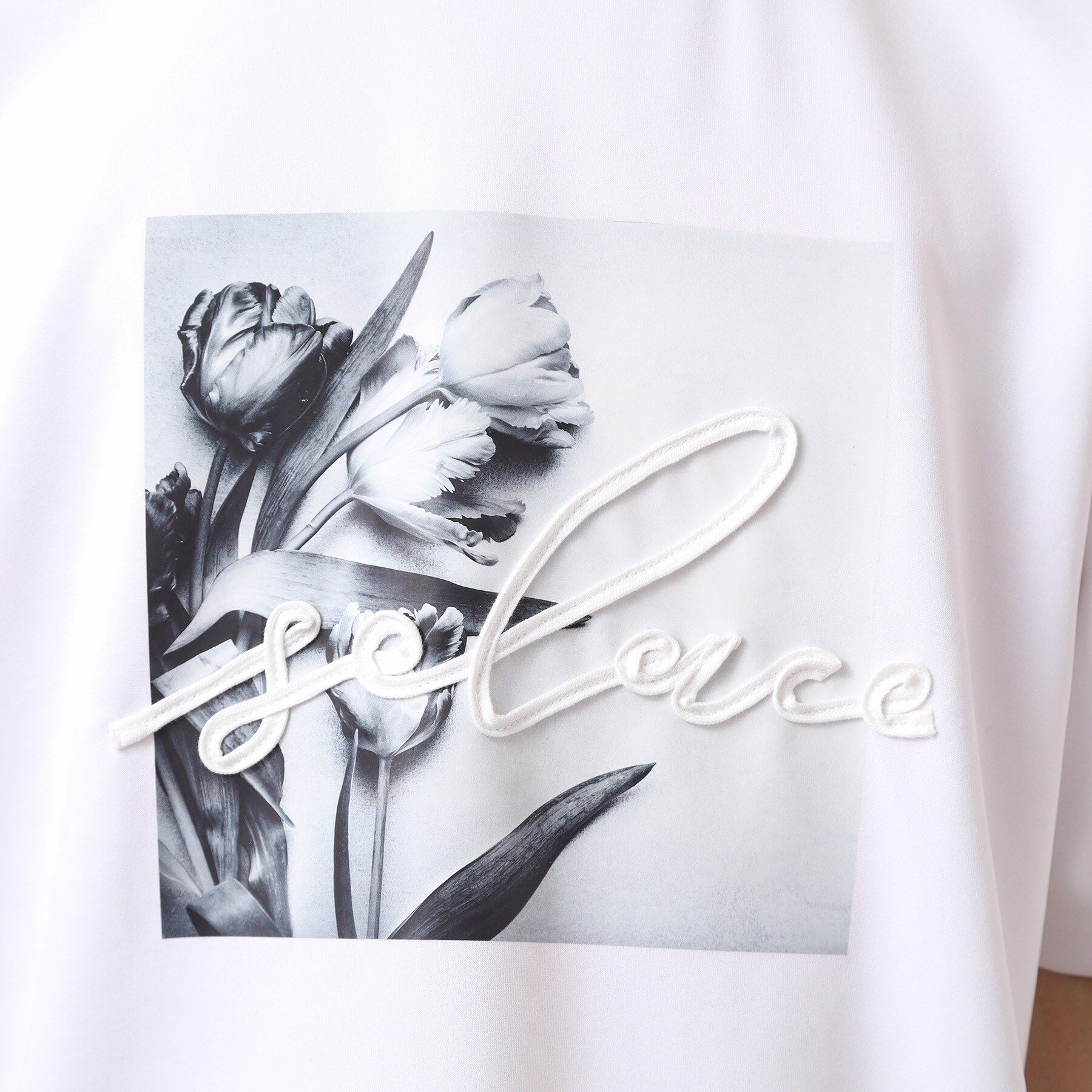 THE SHOP TK「コード刺繍フォト半袖Tシャツ」|Tシャツ・カットソー|