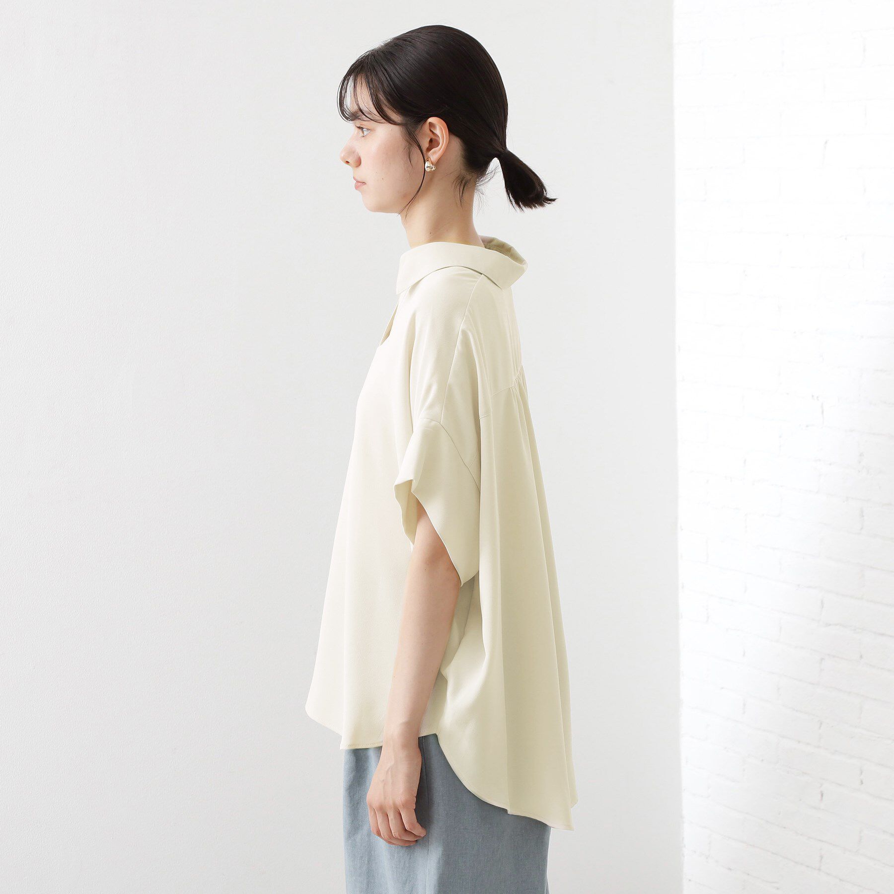 THE SHOP TK「【インしなくても決まる】スキッパーシャツ/接触冷感/防シワ/速乾」|シャツ・ブラウス|