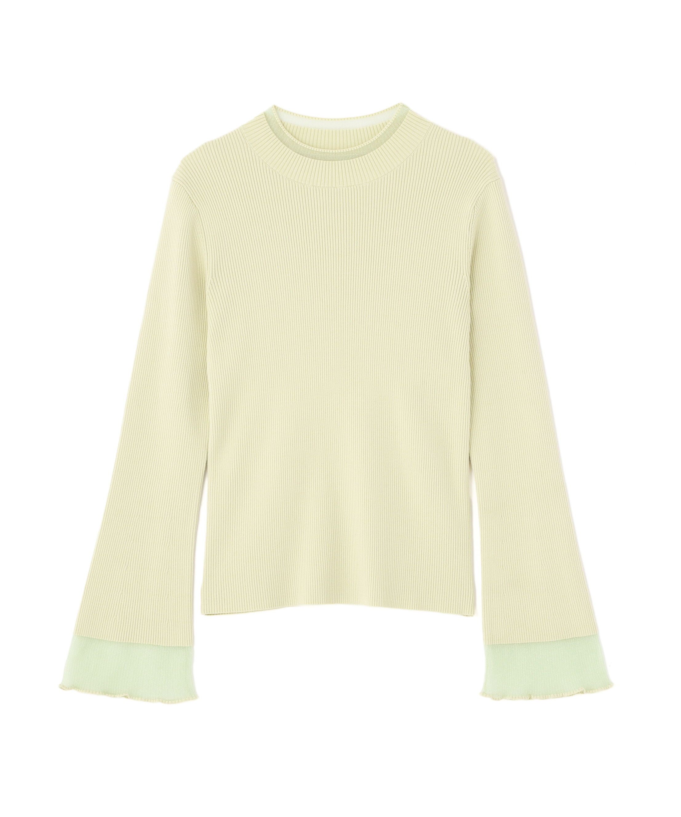  「シアーフレアカフスリブニット」|ニット・セーター|