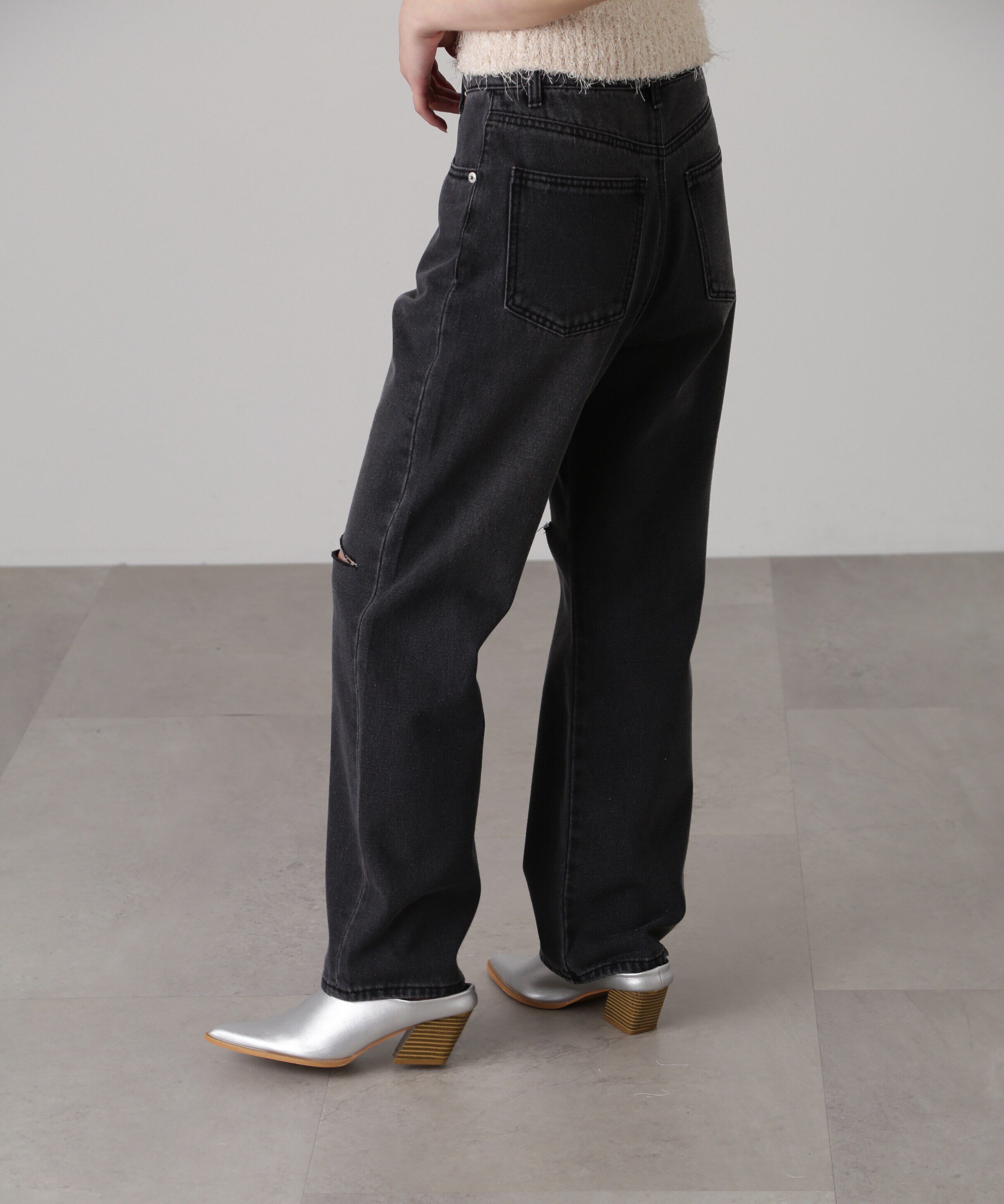  「[低身長サイズ/Sシリーズ]ニーカットストレートデニムパンツ」|その他|