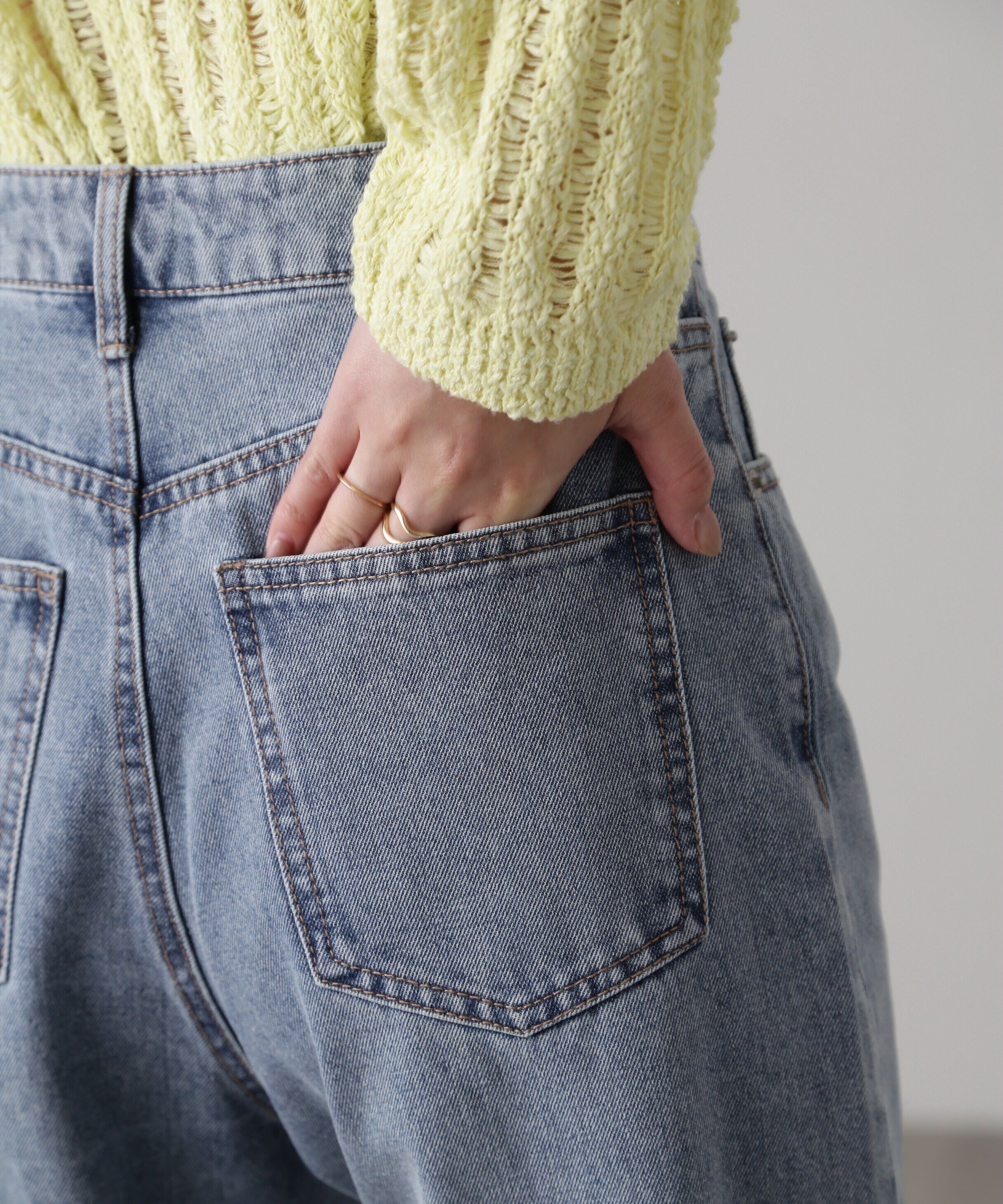  「[低身長サイズ/Sシリーズ]ニーカットストレートデニムパンツ」|その他|