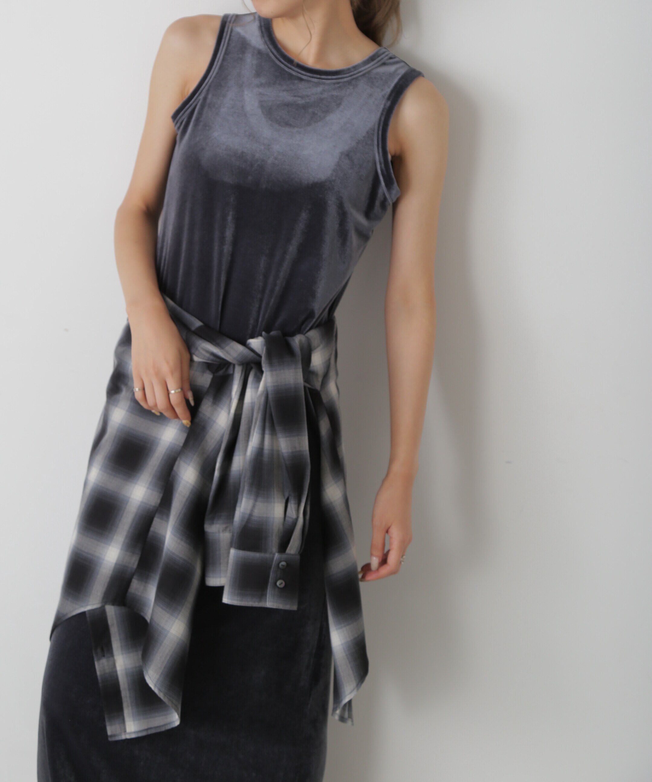  「ベロアアメスリタンクトップワンピース」|ワンピース|