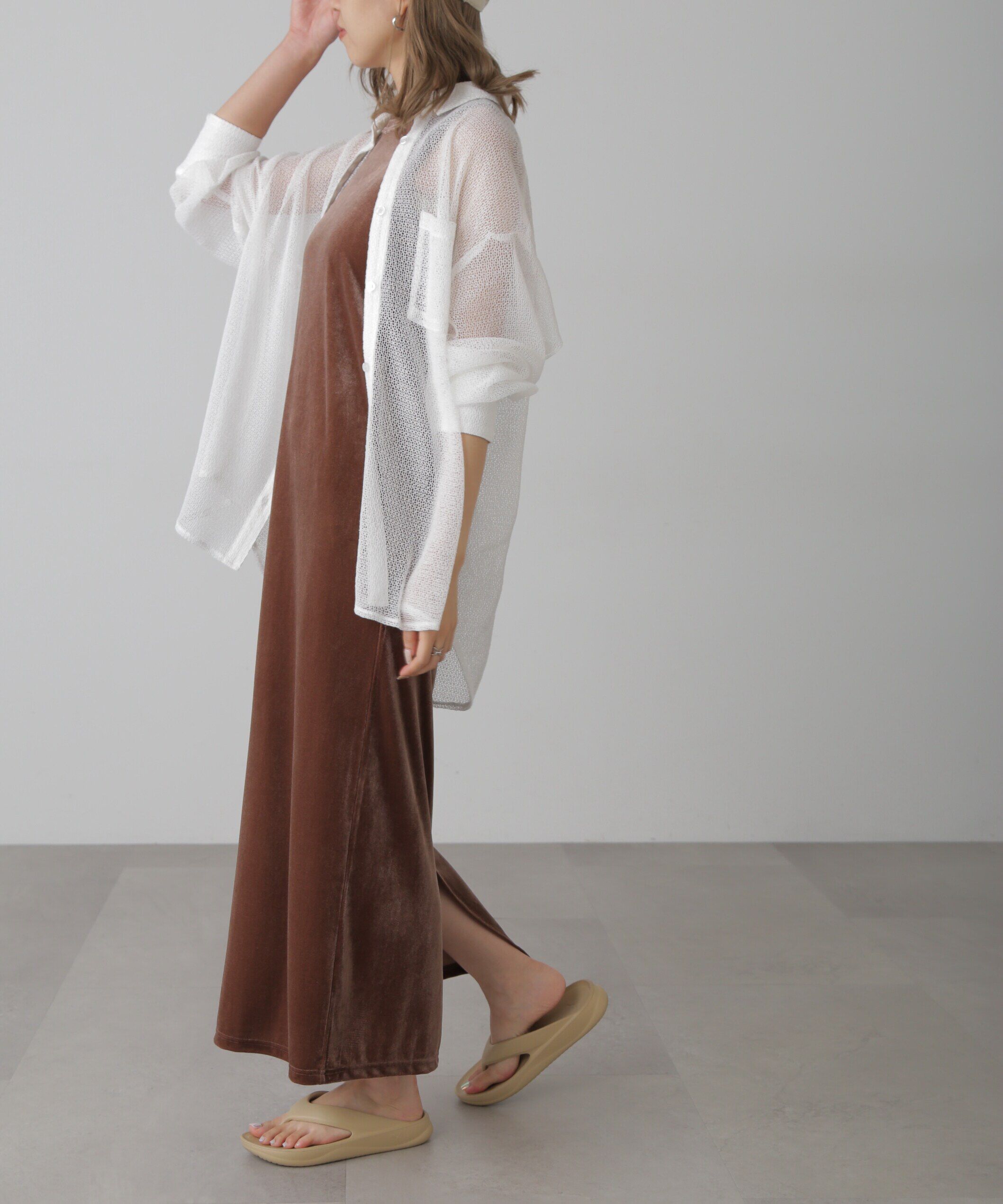  「ベロアアメスリタンクトップワンピース」|ワンピース|