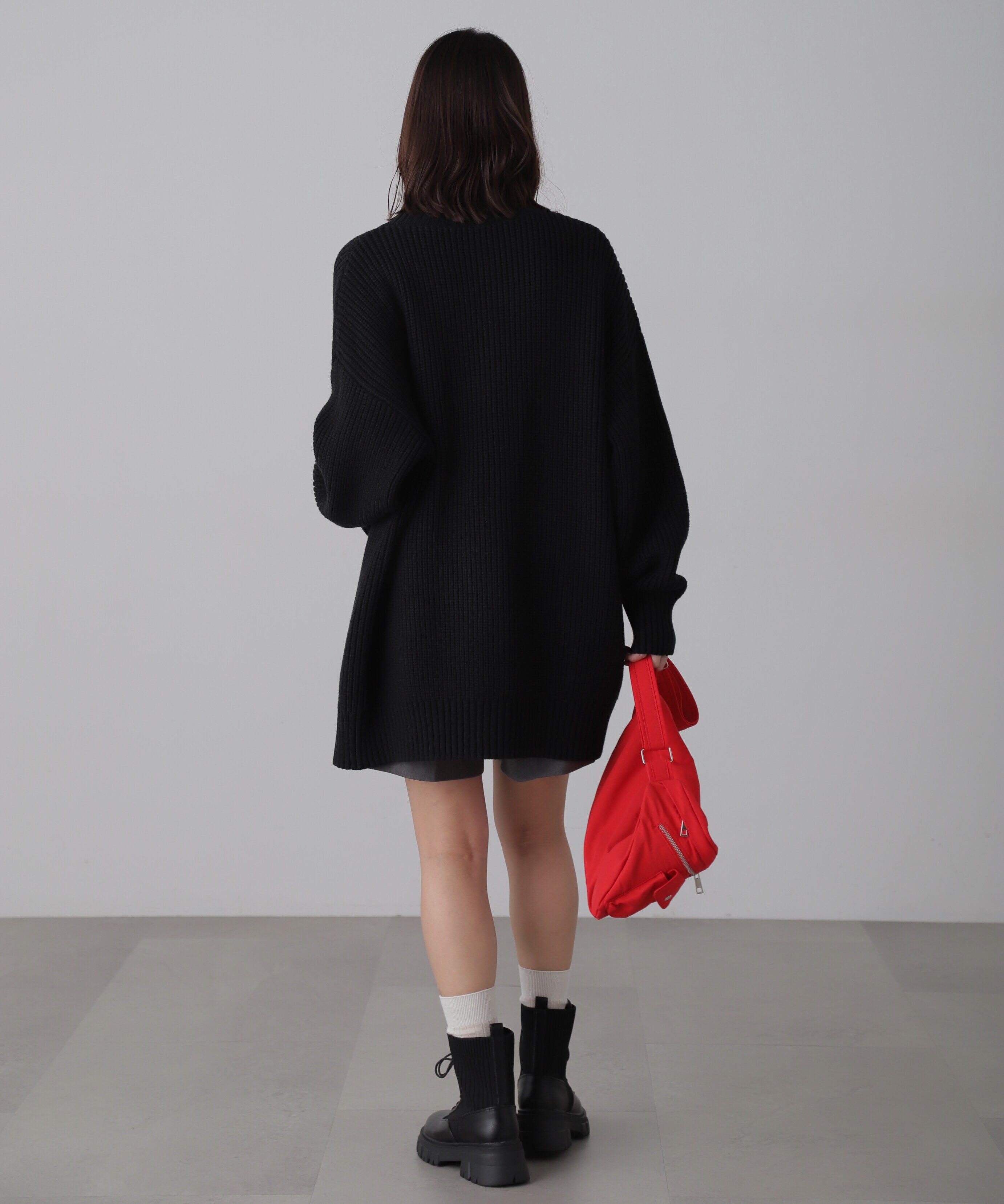  「ジップニットミニワンピース」|ワンピース|