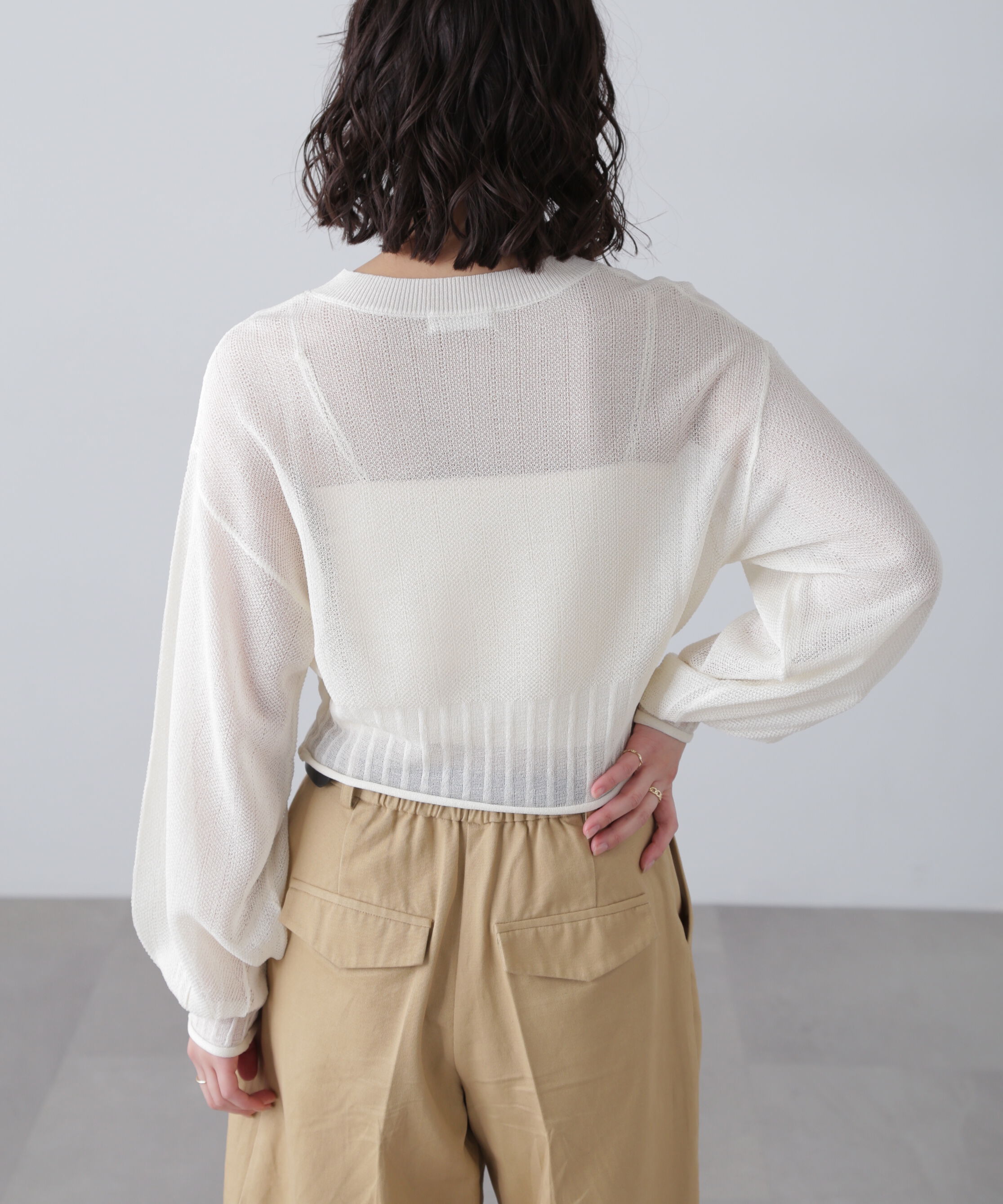  「シアーストライプニット」|ニット・セーター|