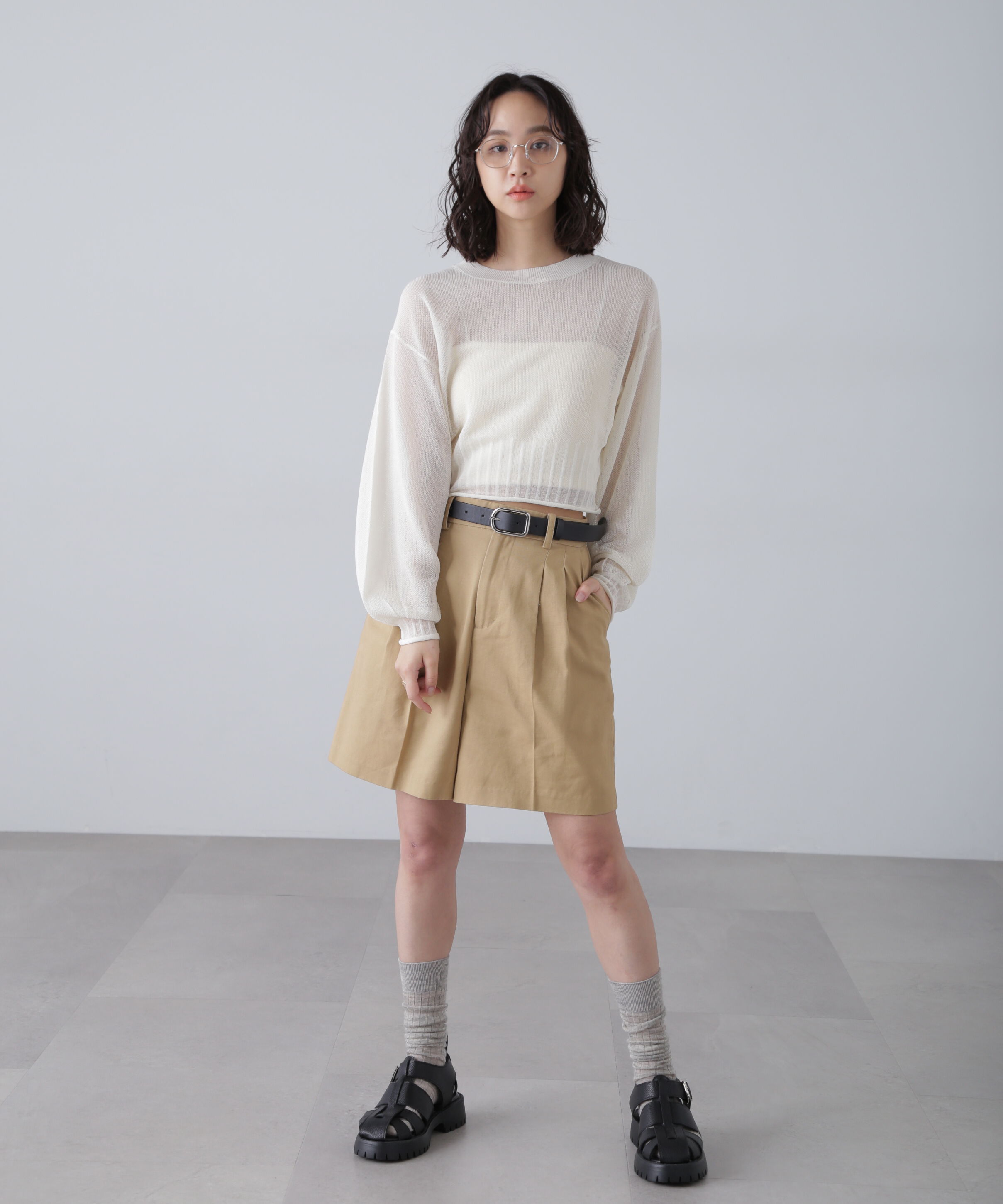  「シアーストライプニット」|ニット・セーター|