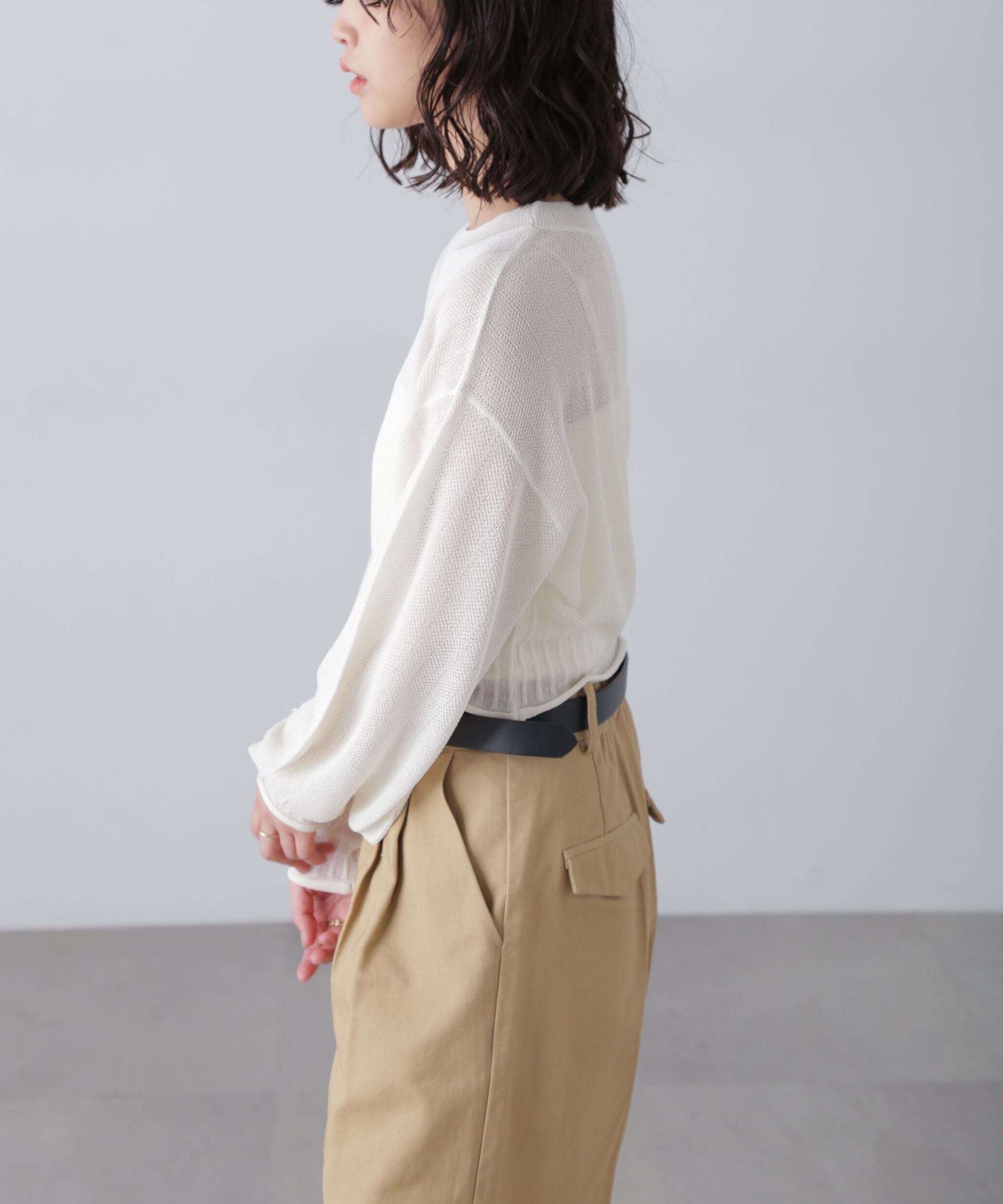  「シアーストライプニット」|ニット・セーター|