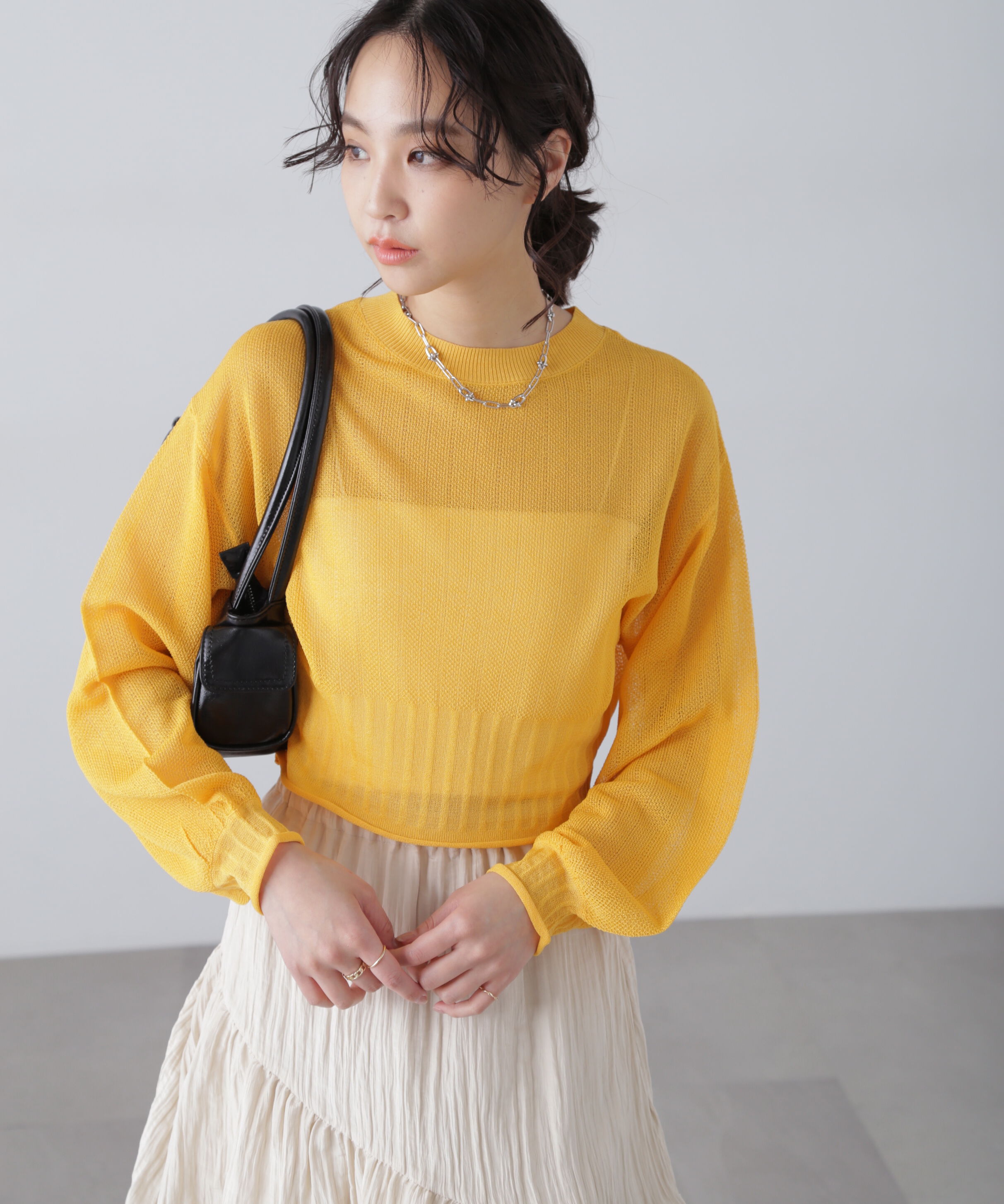  「シアーストライプニット」|ニット・セーター|