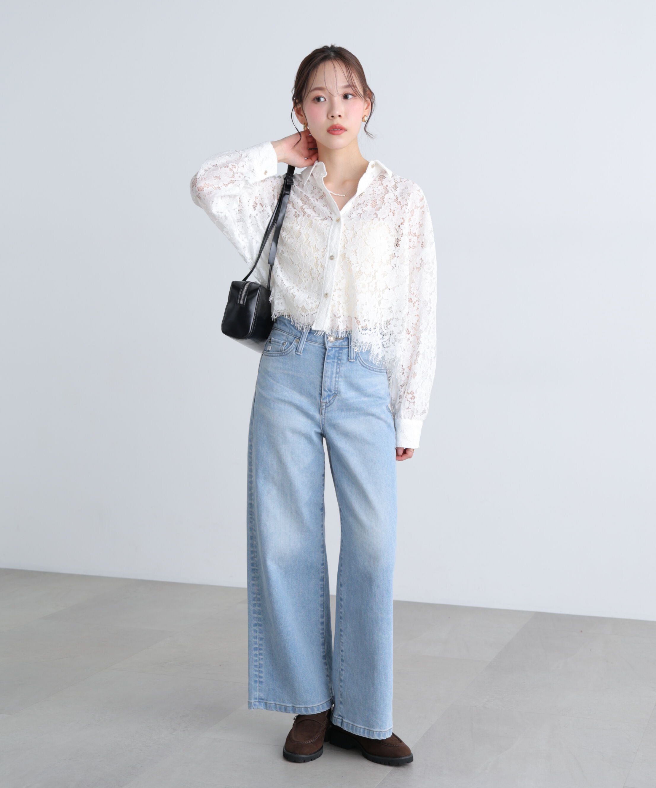  「〈MFM〉レーススカラップシャツ」|シャツ・ブラウス|