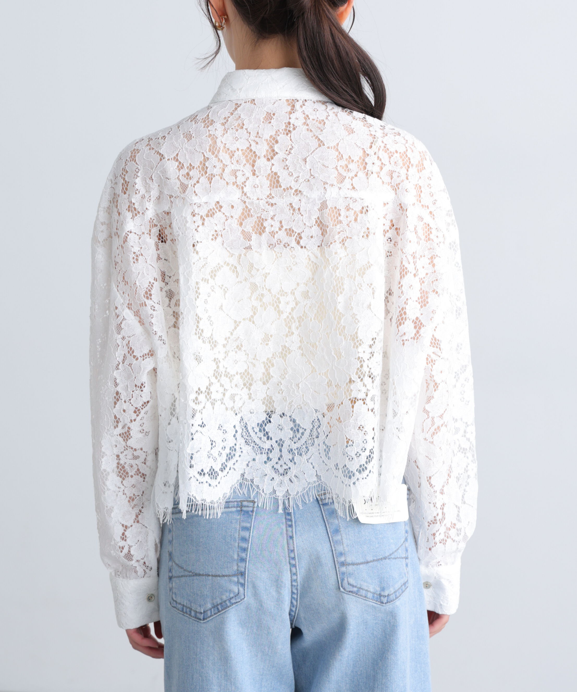  「〈MFM〉レーススカラップシャツ」|シャツ・ブラウス|