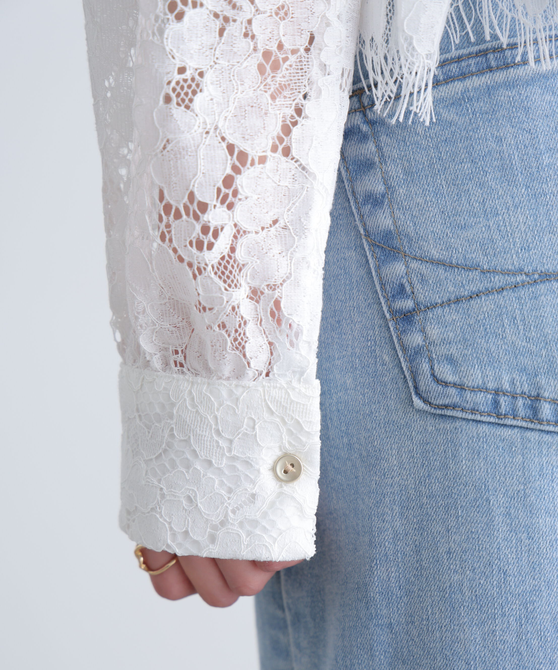  「〈MFM〉レーススカラップシャツ」|シャツ・ブラウス|