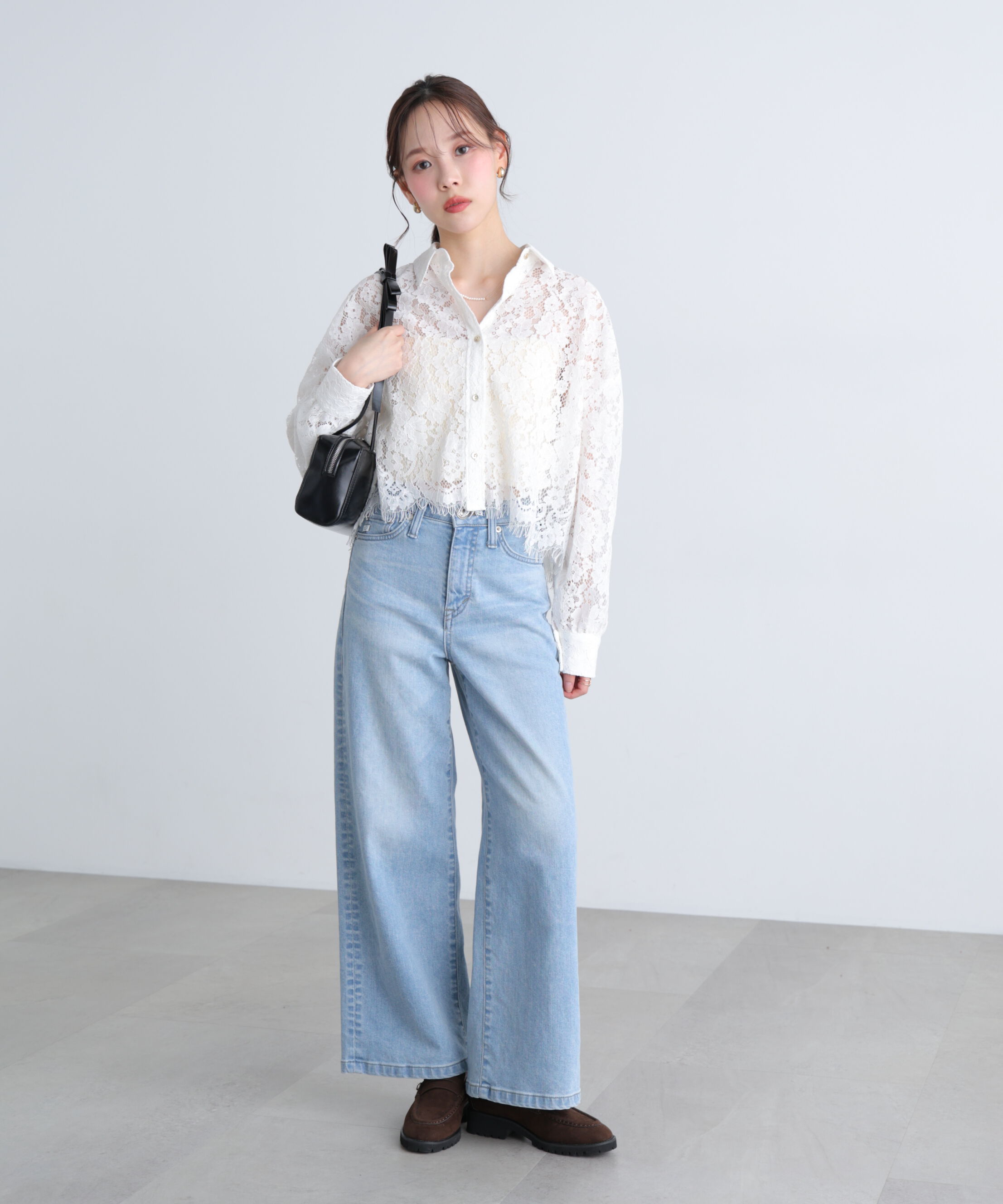  「〈MFM〉レーススカラップシャツ」|シャツ・ブラウス|