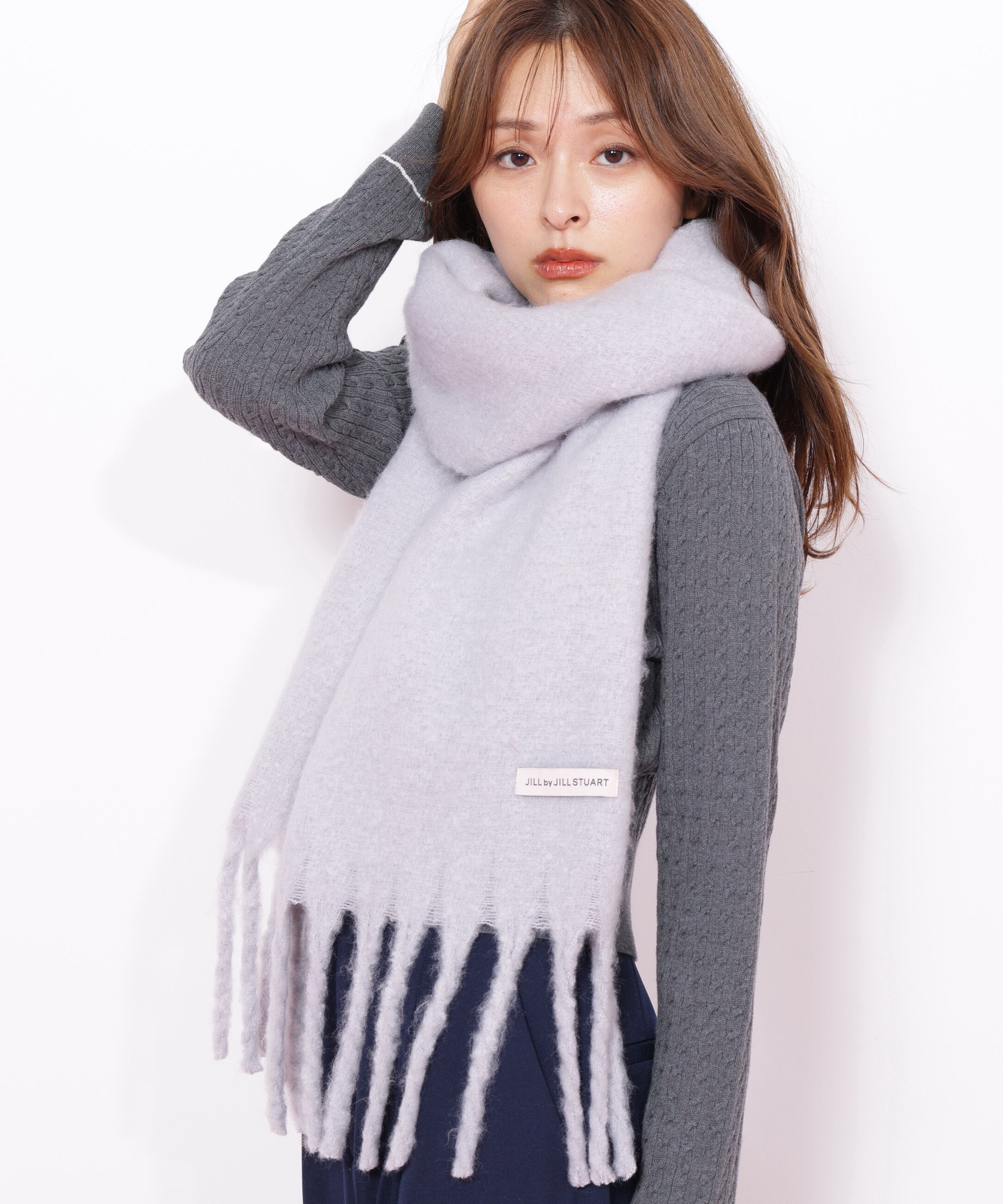  「ループヤーンフラッフィーストール」|バンダナ・スカーフ|