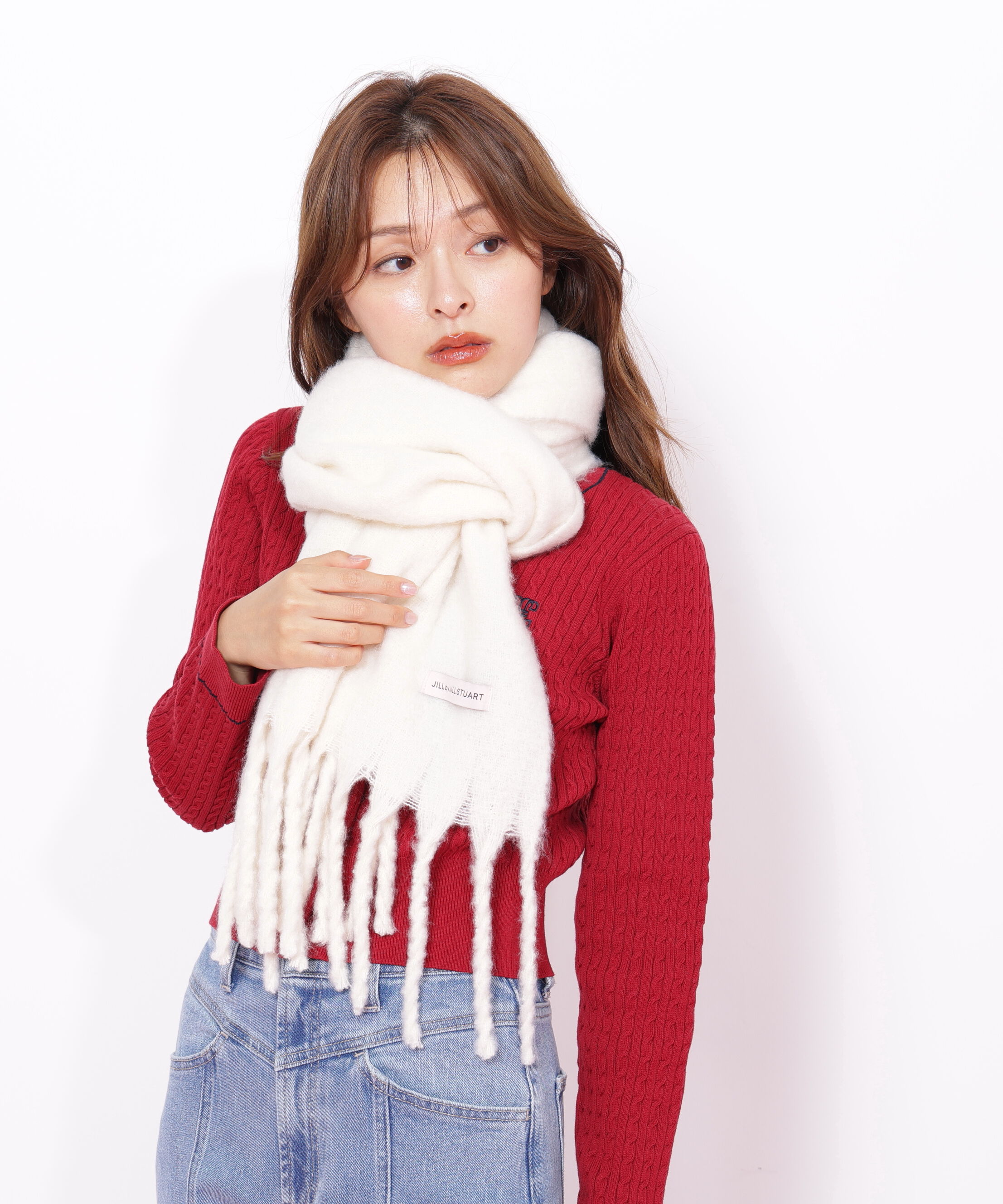  「ループヤーンフラッフィーストール」|バンダナ・スカーフ|