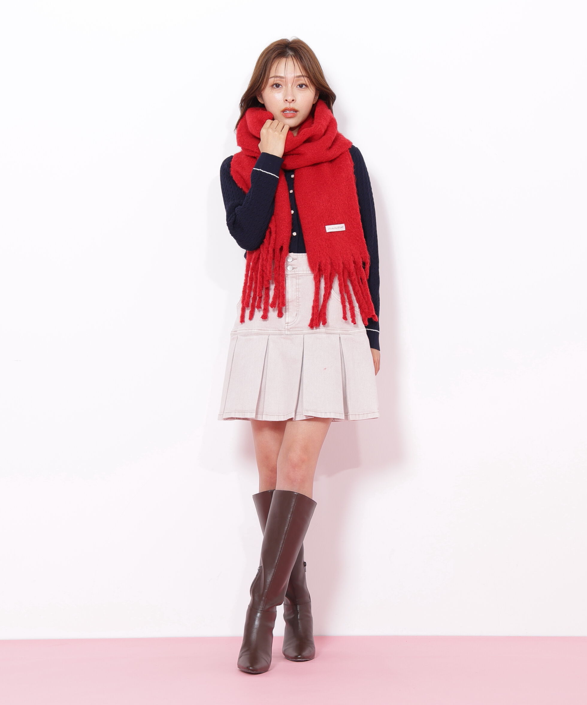  「ループヤーンフラッフィーストール」|バンダナ・スカーフ|