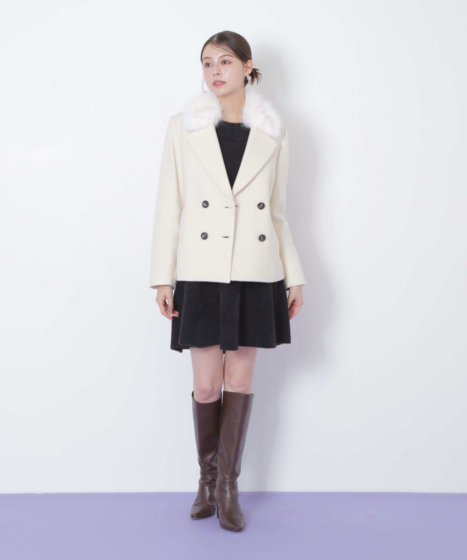  「フェイクファー衿付ジャケット」|その他|