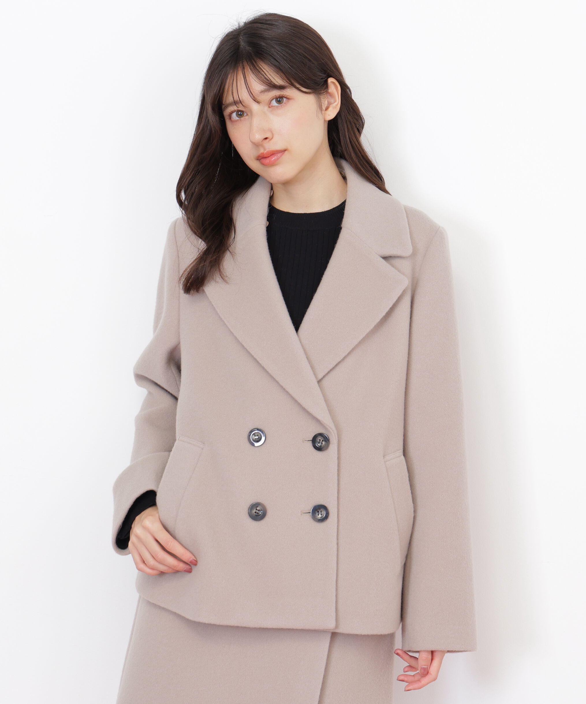  「フェイクファー衿付ジャケット」|その他|