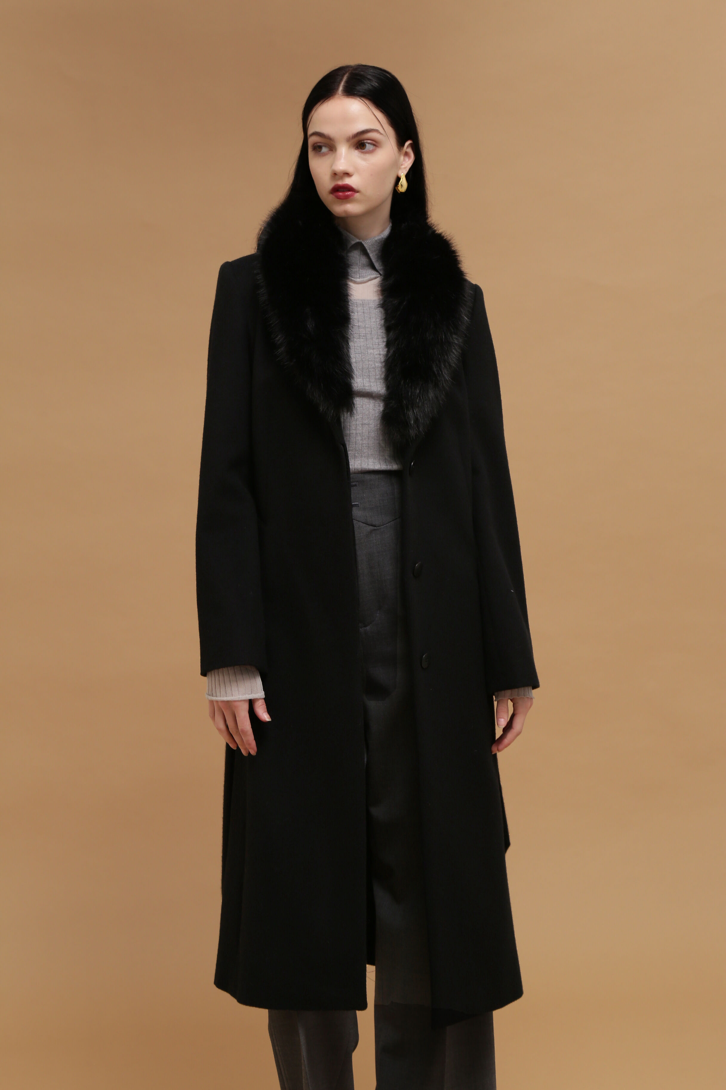  「カシミヤ混ベルテッドコート」|その他|