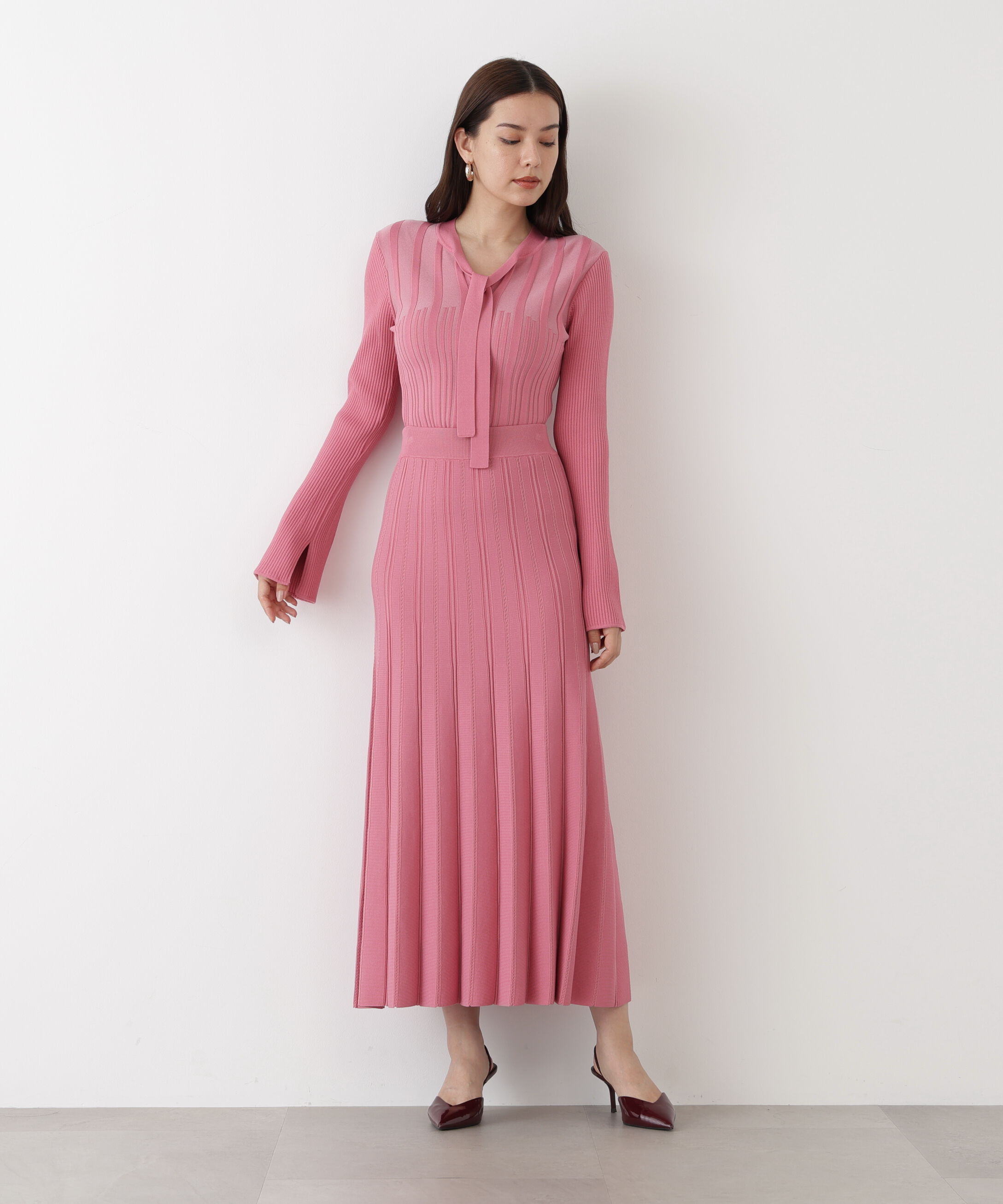  「◆ベルスリーブボウタイニットプルオーバー」|ニット・セーター|