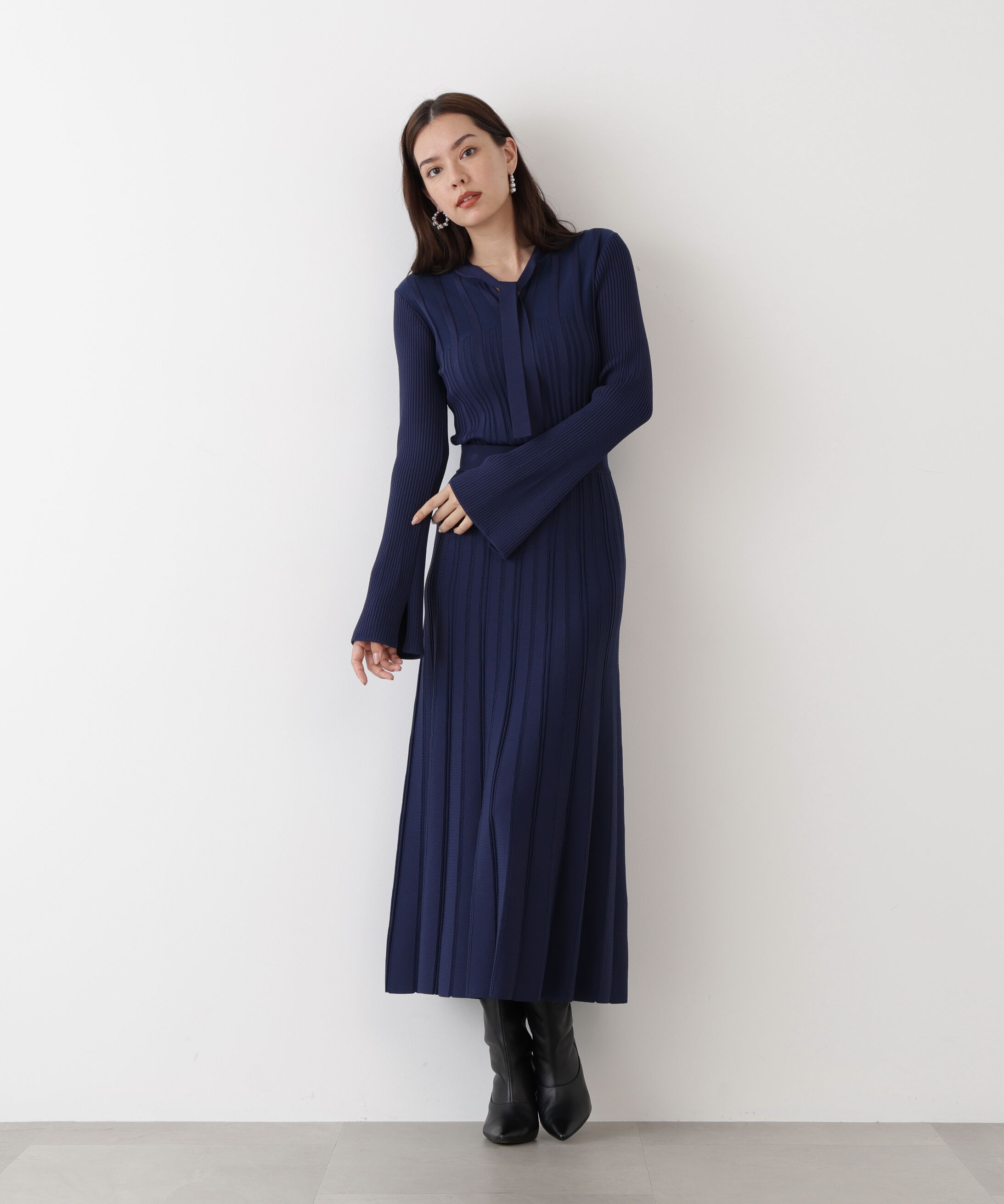  「◆ベルスリーブボウタイニットプルオーバー」|ニット・セーター|