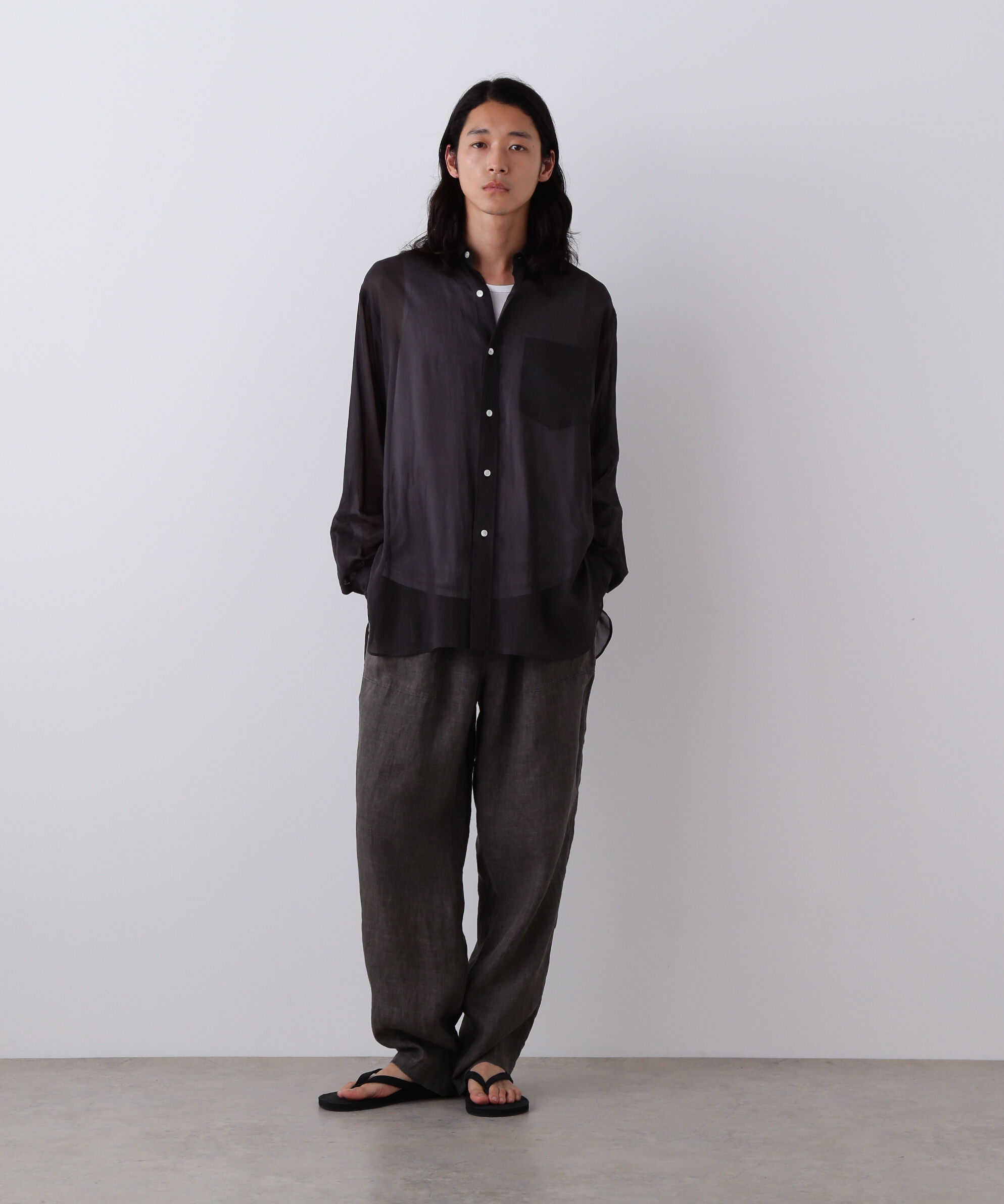 YLEVE 「YLEVE / LINEN POPLIN PANTS」|その他|ブラック1