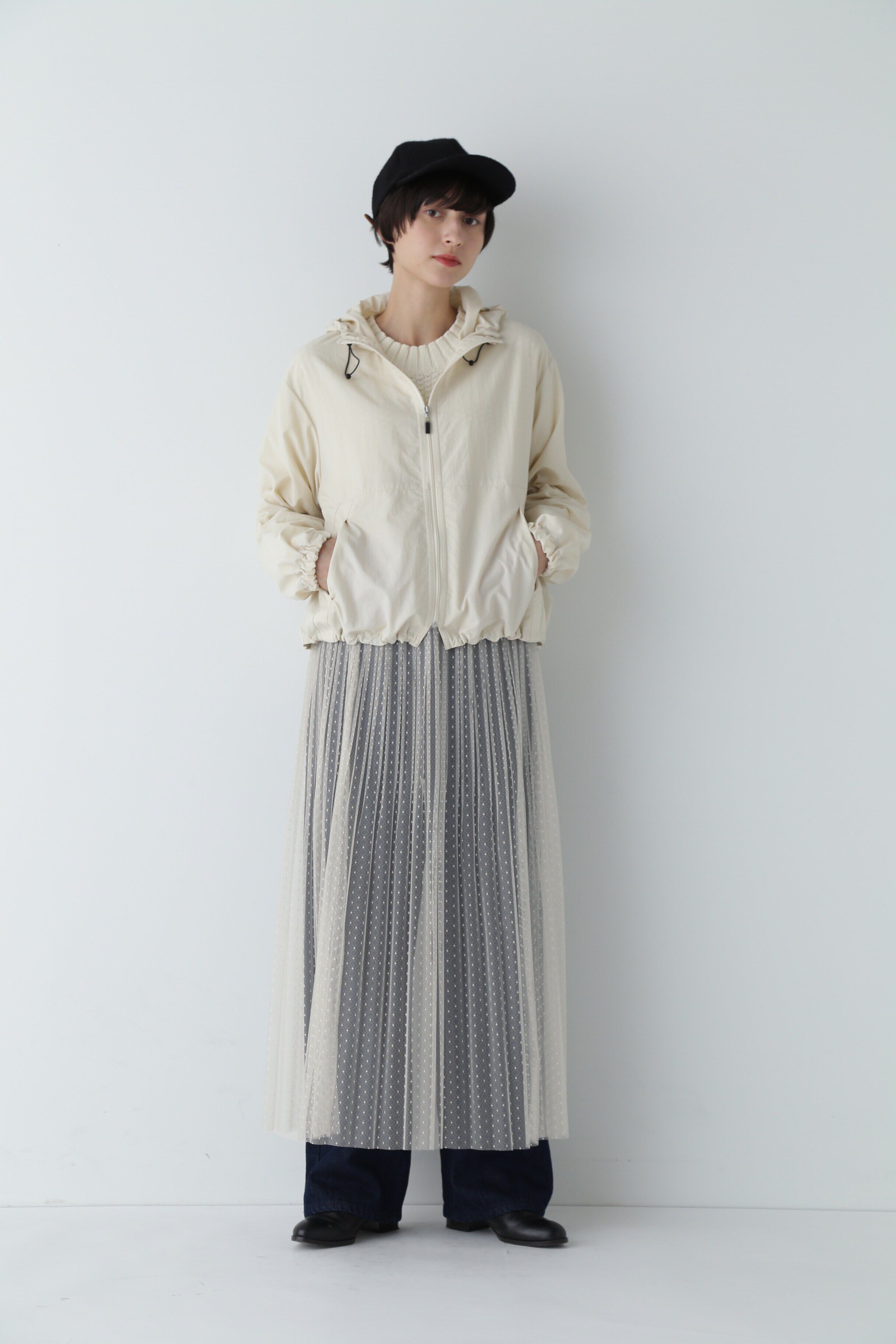  「スクエアドットチュールスカート」|スカート|