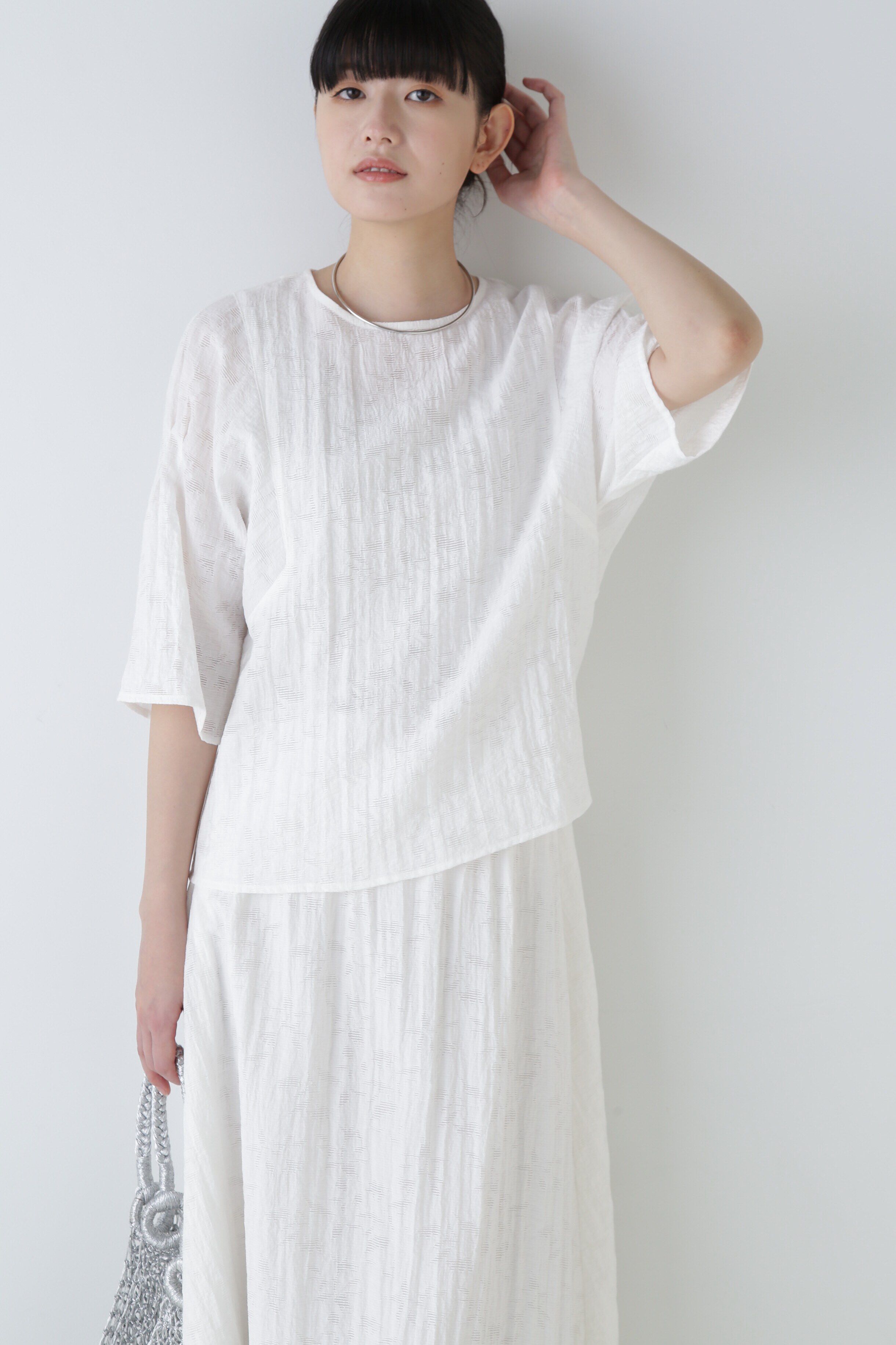  「◆インドジャカードブラウス」|シャツ・ブラウス|ホワイト