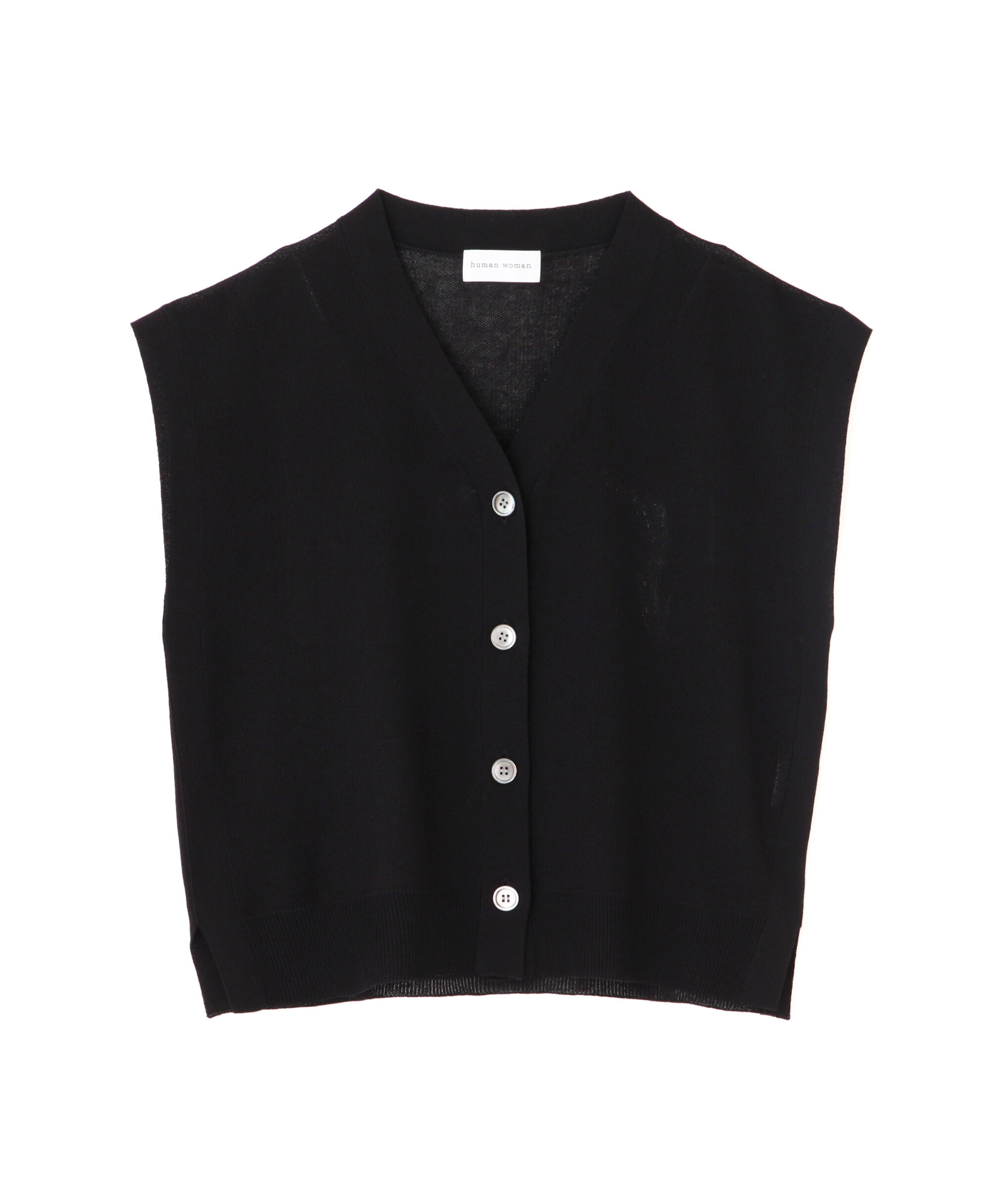  「◆綿ナイロン鹿の子ジレ」|ニット・セーター|