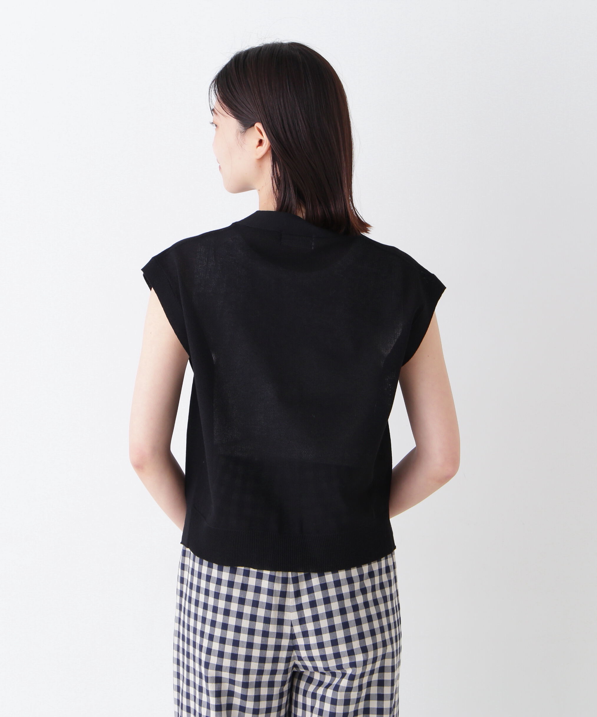  「◆綿ナイロン鹿の子ジレ」|ニット・セーター|