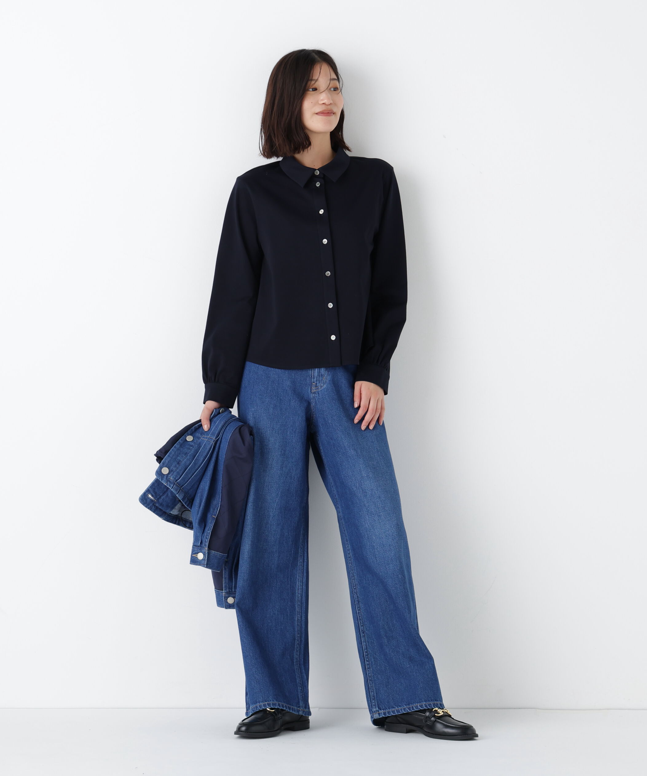  「◆ソフトデニムセミワイドパンツ」|その他|