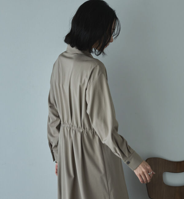 Doux archives「開襟ドロストシャツワンピース」|ワンピース|