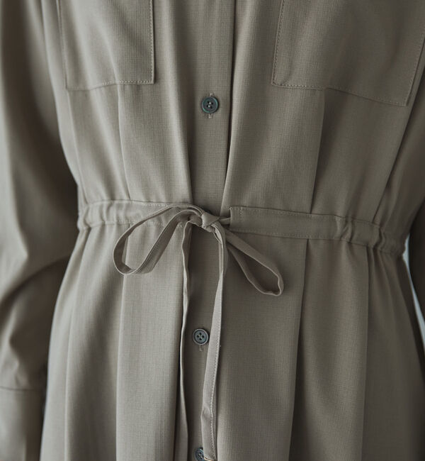 Doux archives「開襟ドロストシャツワンピース」|ワンピース|