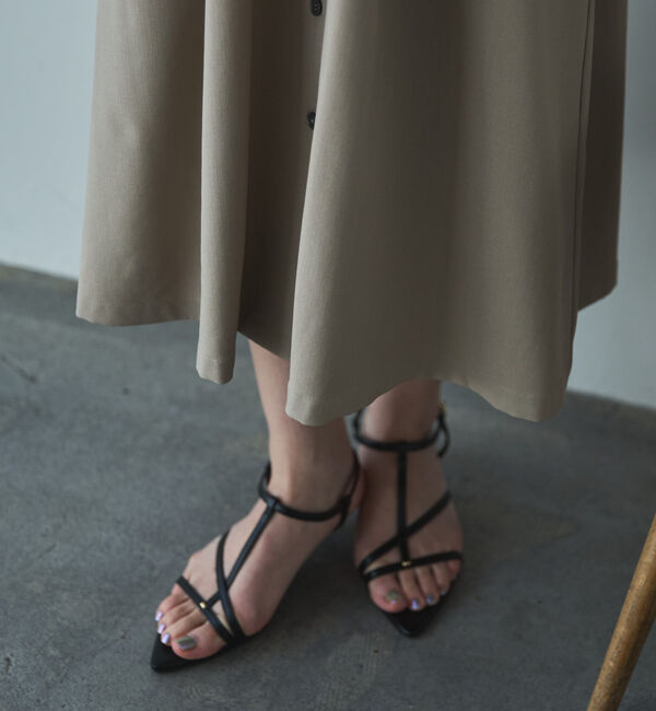 Doux archives「開襟ドロストシャツワンピース」|ワンピース|