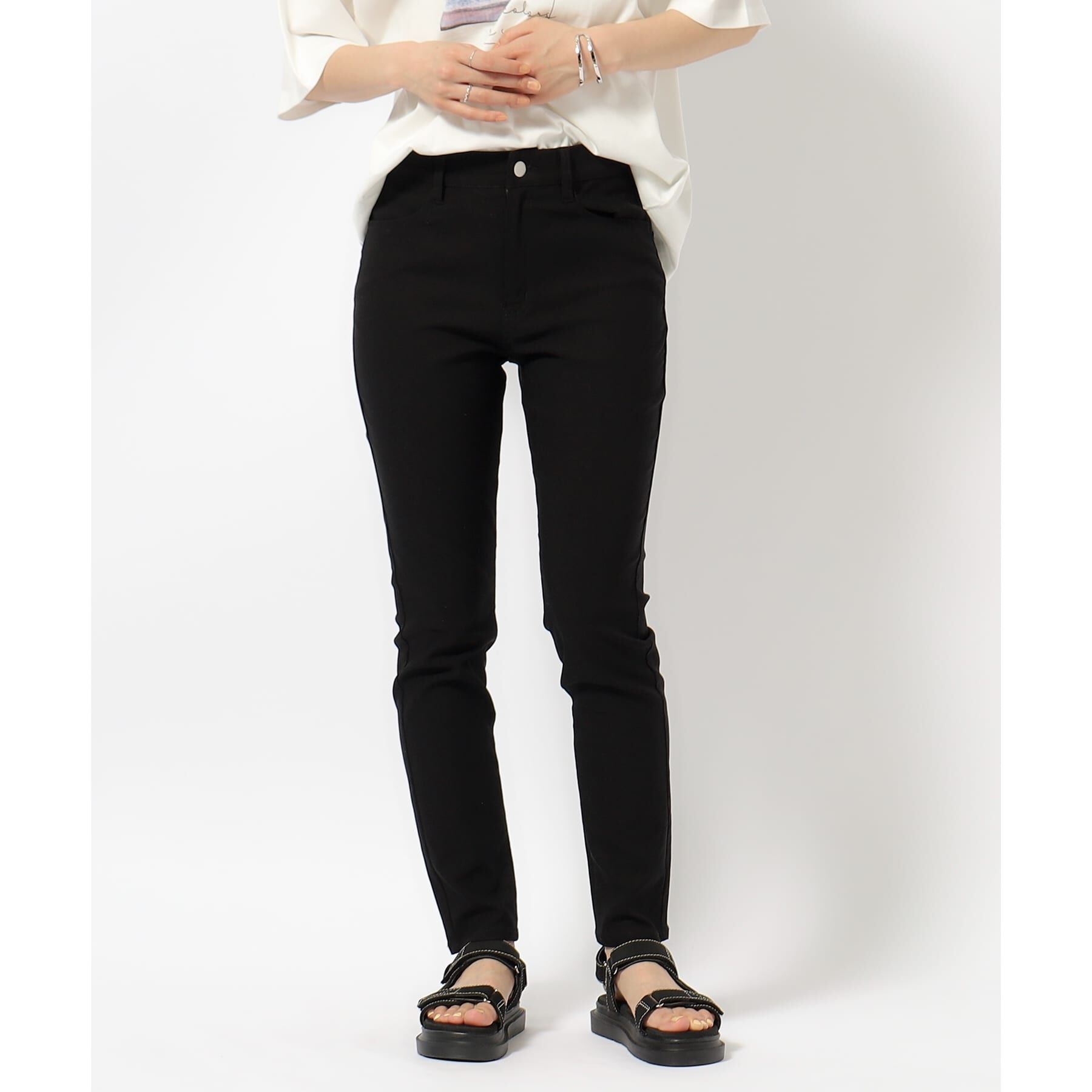 SHOO･LA･RUE「【SS-3L/無理せずスリム】 ぐんぐん伸びる ハイパースキニーパンツ」|その他|