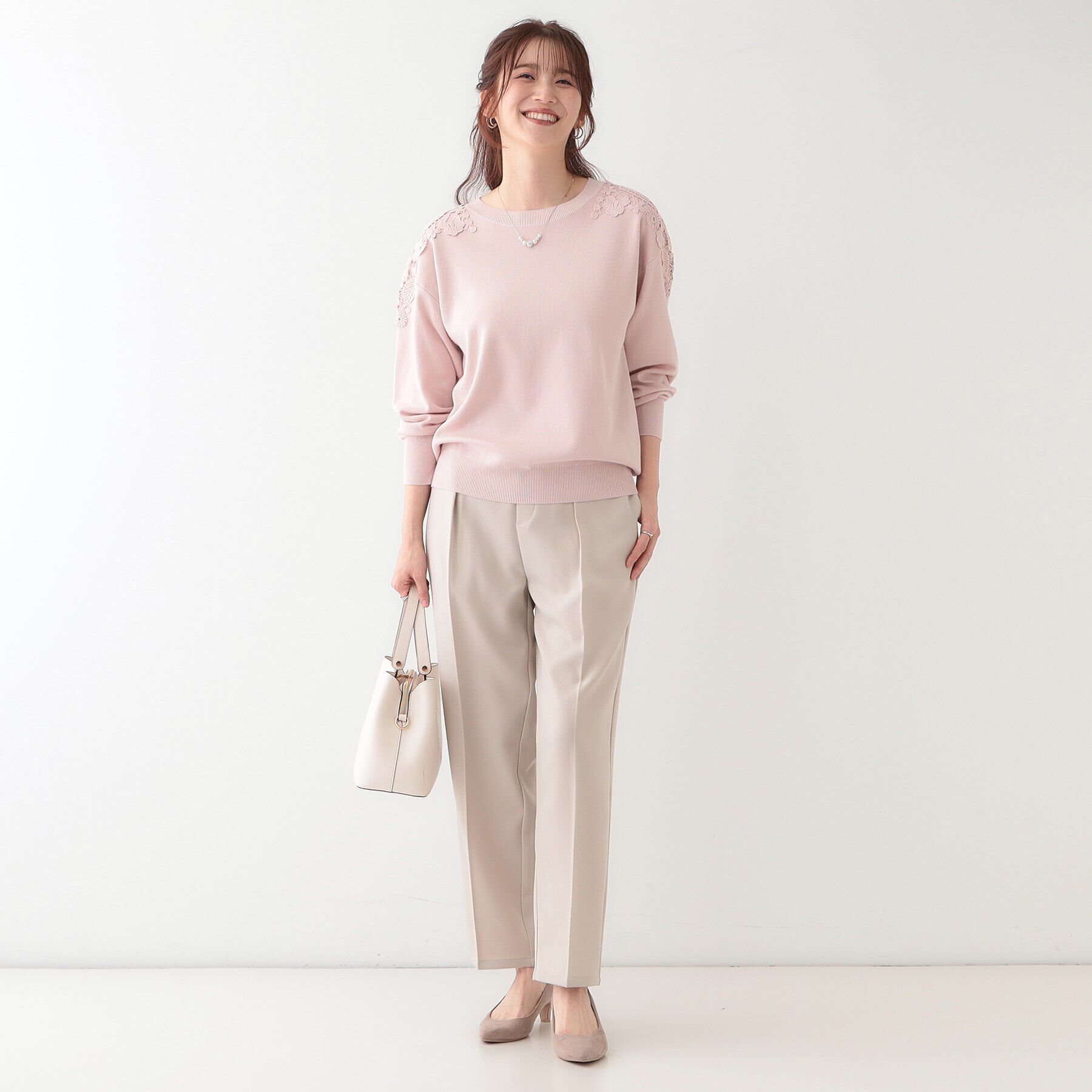 SHOO･LA･RUE「肩レースが差をつける デザインニット」|ニット・セーター|