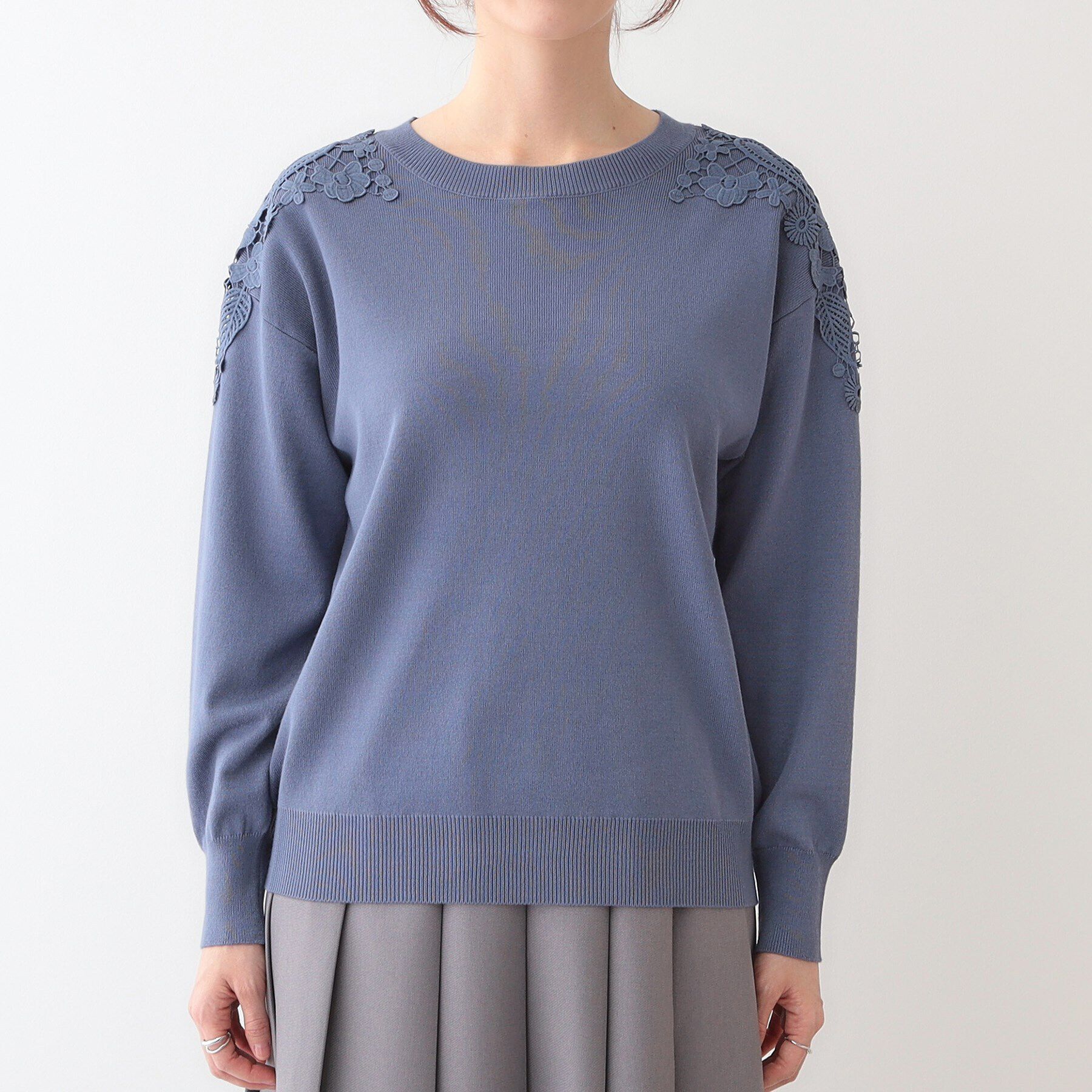 SHOO･LA･RUE「肩レースが差をつける デザインニット」|ニット・セーター|