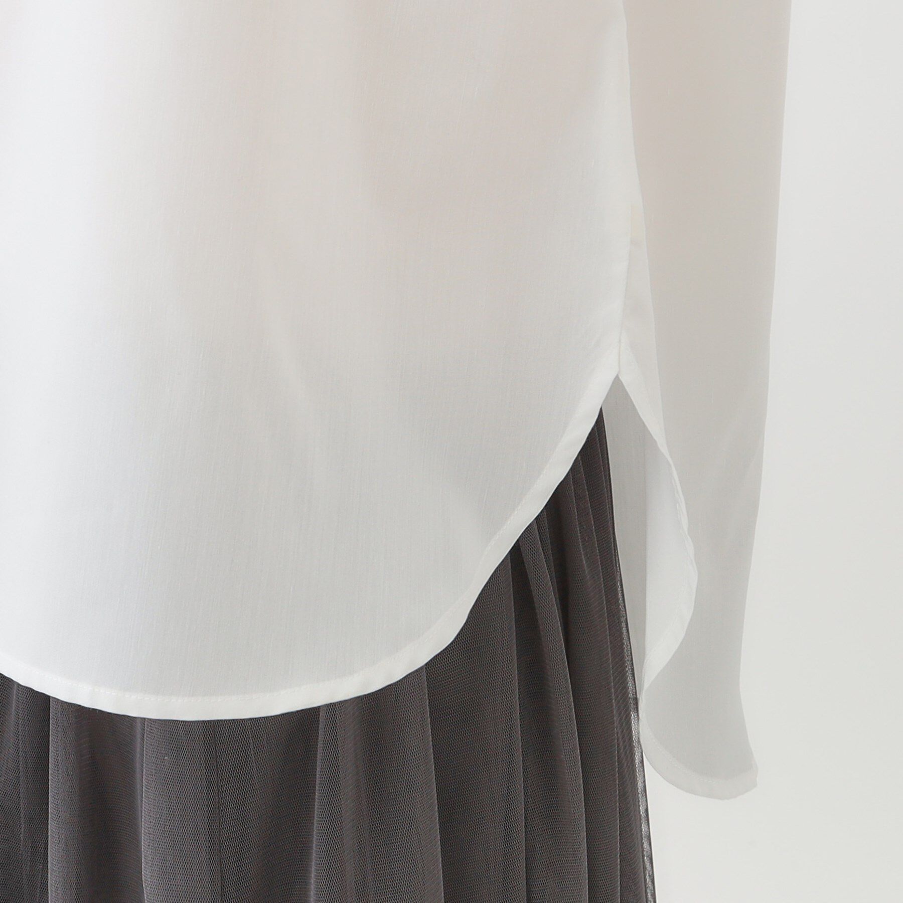 SHOO･LA･RUE「【洗える/S-LL/2点セット】透かし柄ベスト+ブラウス」|ニット・セーター|