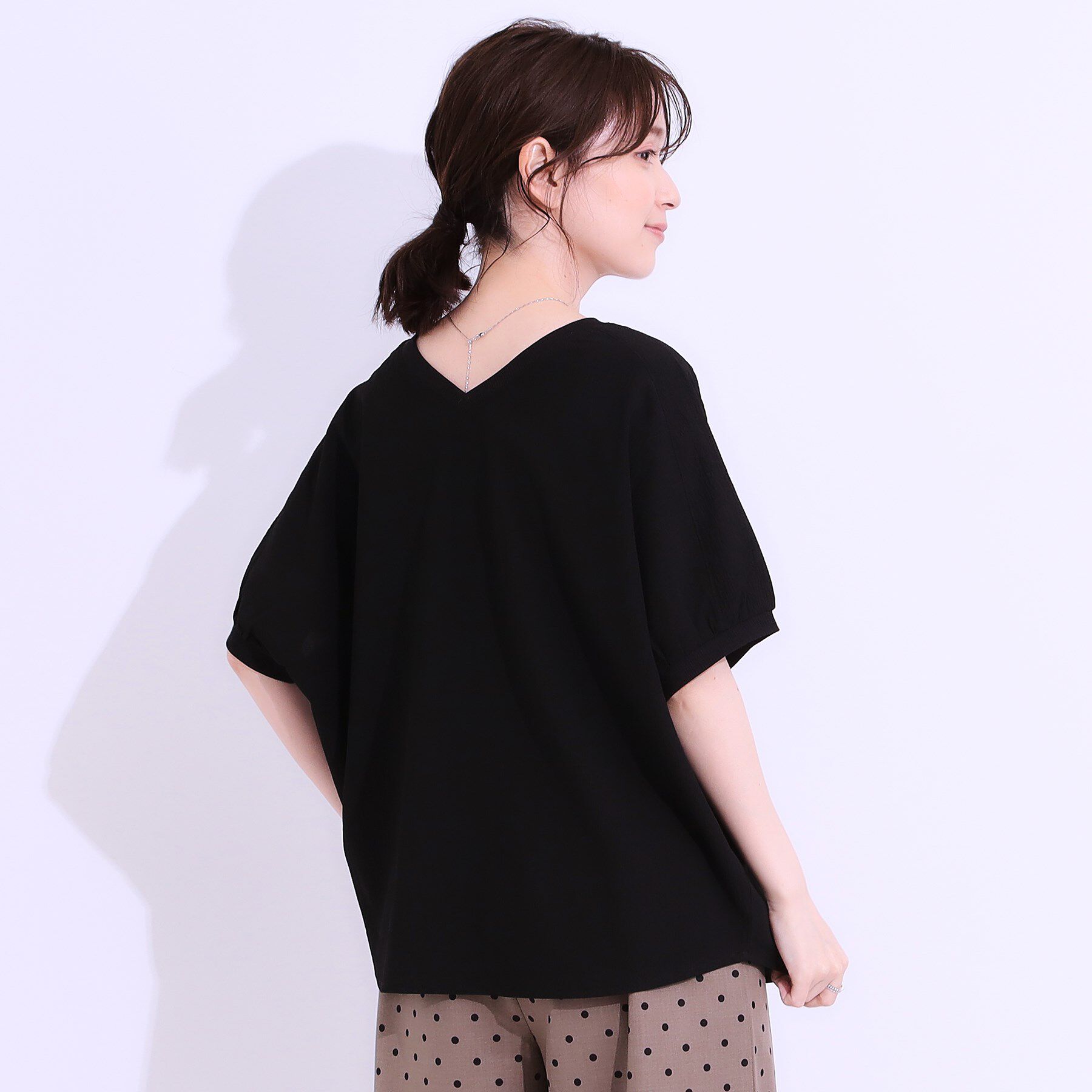 SHOO･LA･RUE「【洗える/前後2WAY】涼しく軽やかな アソートドルマンブラウス」|シャツ・ブラウス|