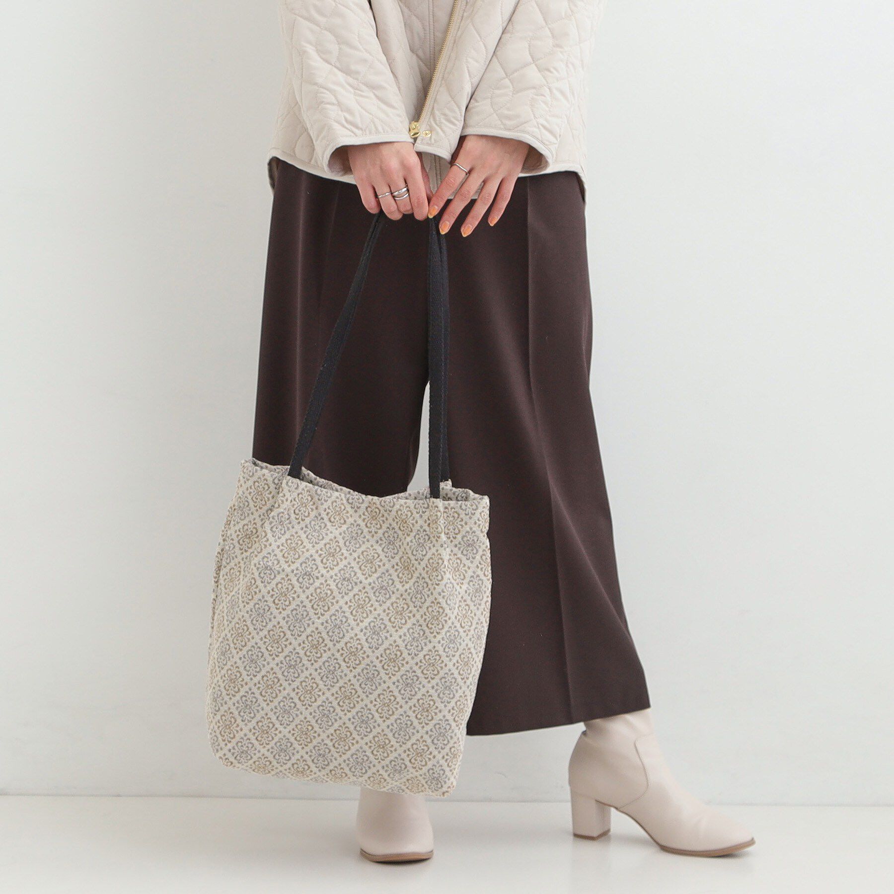 SHOO･LA･RUE「【インド製/選べる4柄】ジャカードトートバッグ」|トートバッグ|