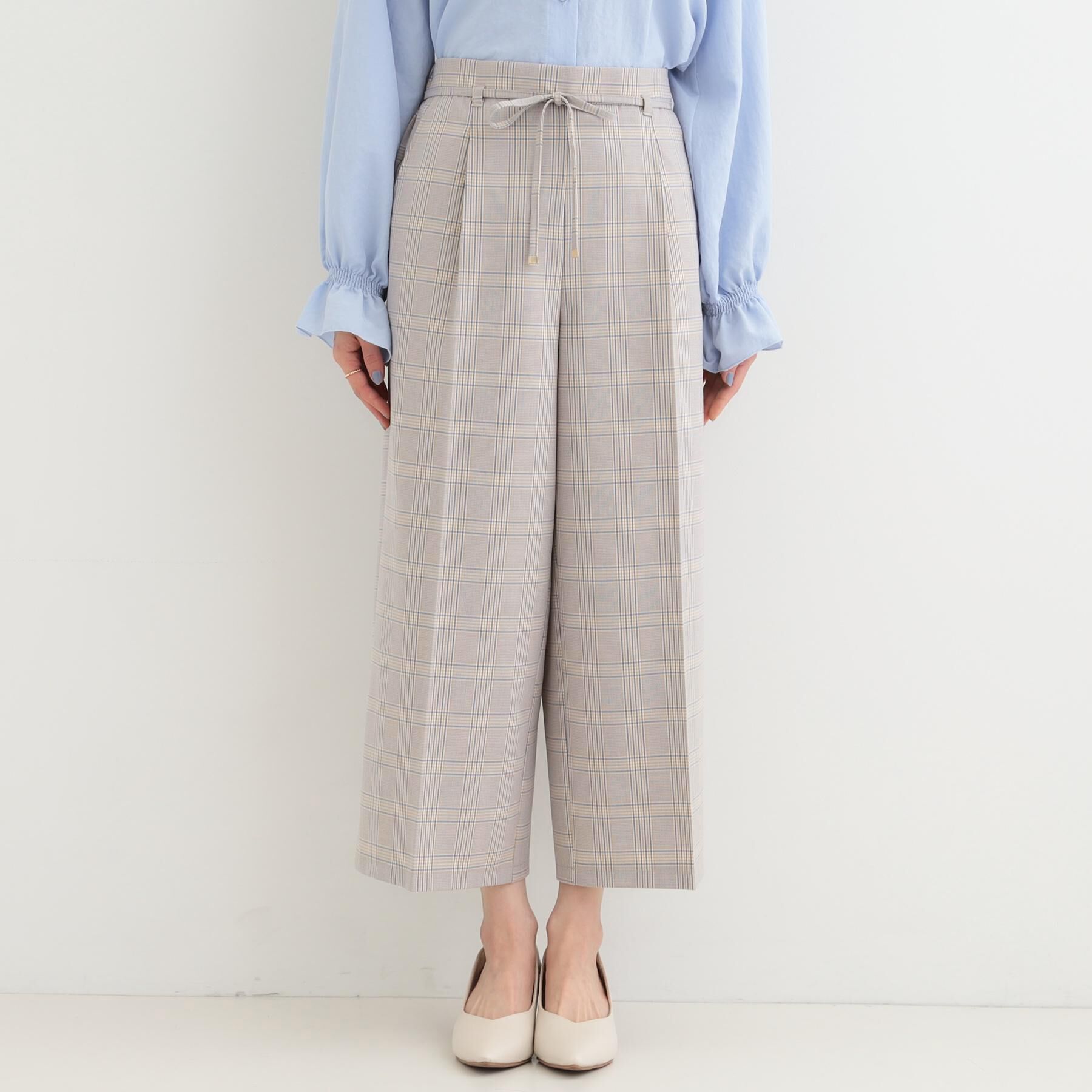 SHOO･LA･RUE「【着丈選べる/S-LL】センタープレスできちんと見え イージーワイドパンツ」|その他|