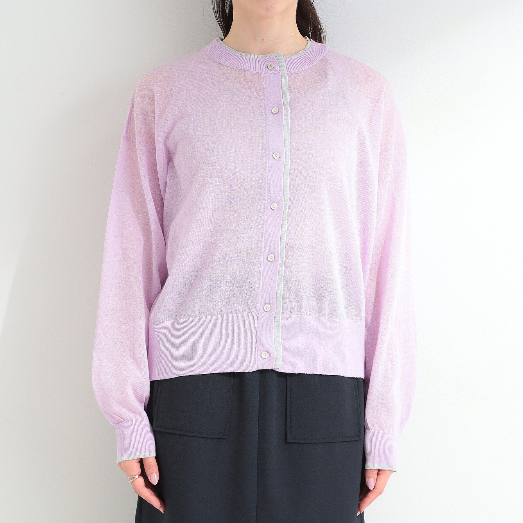 SHOO･LA･RUE「レイヤード風配色カーディガン」|カーディガン|